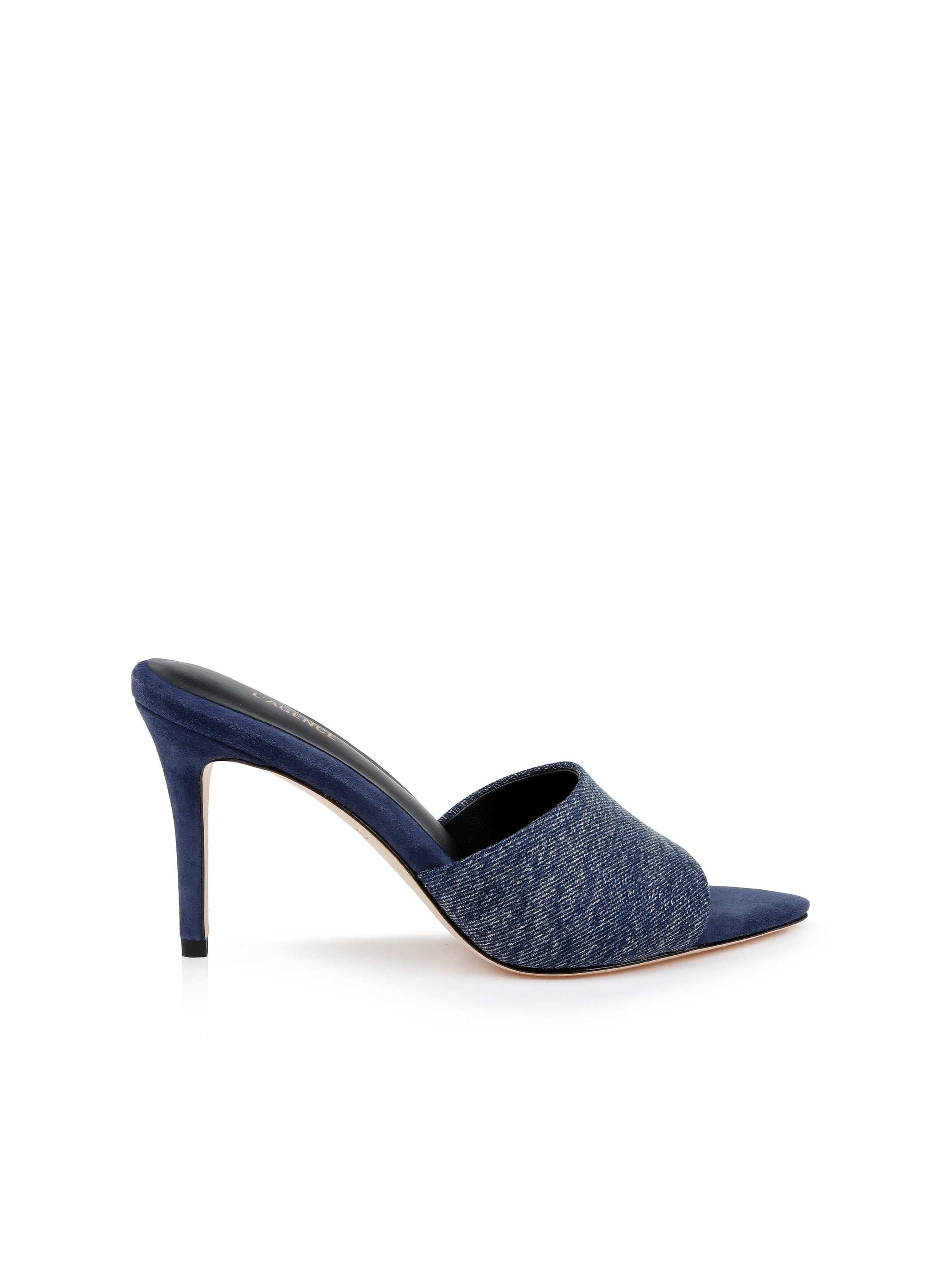 L'AGENCE - Lolita Denim Open - Toe Mule - Image 4