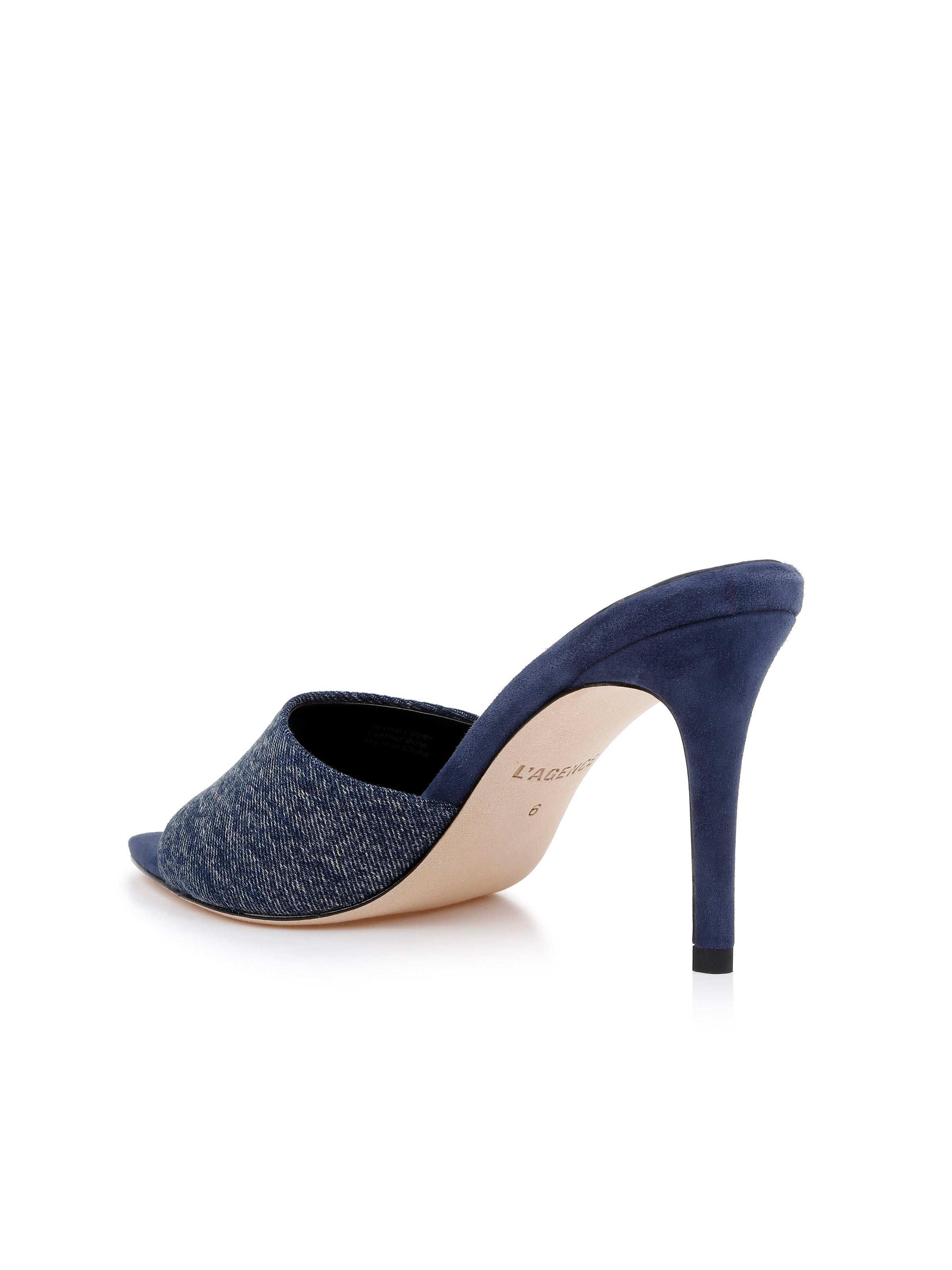 L'AGENCE - Lolita Denim Open - Toe Mule - Image 7