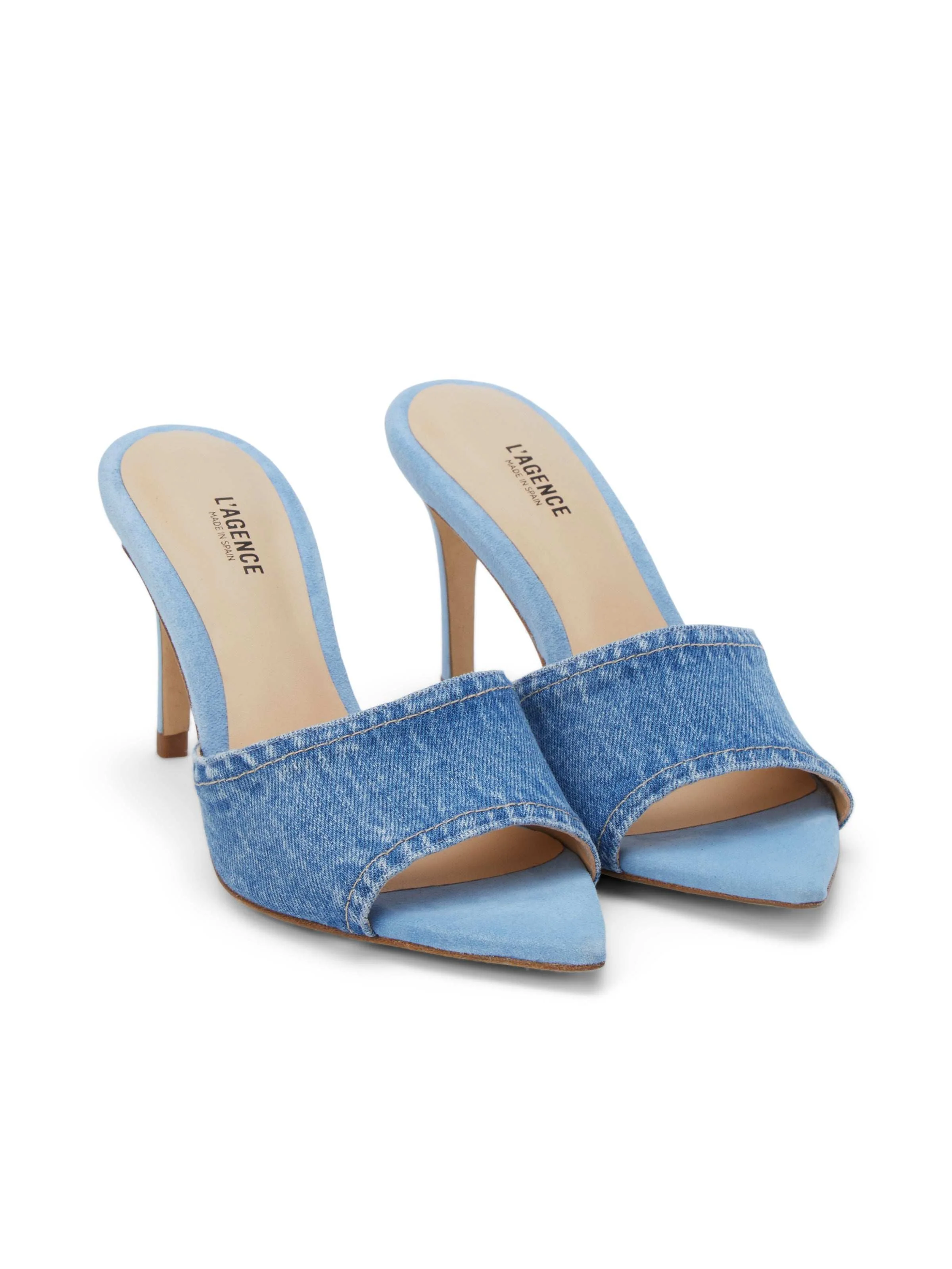 L'AGENCE - Lolita Denim Open - Toe Mule - Image 9