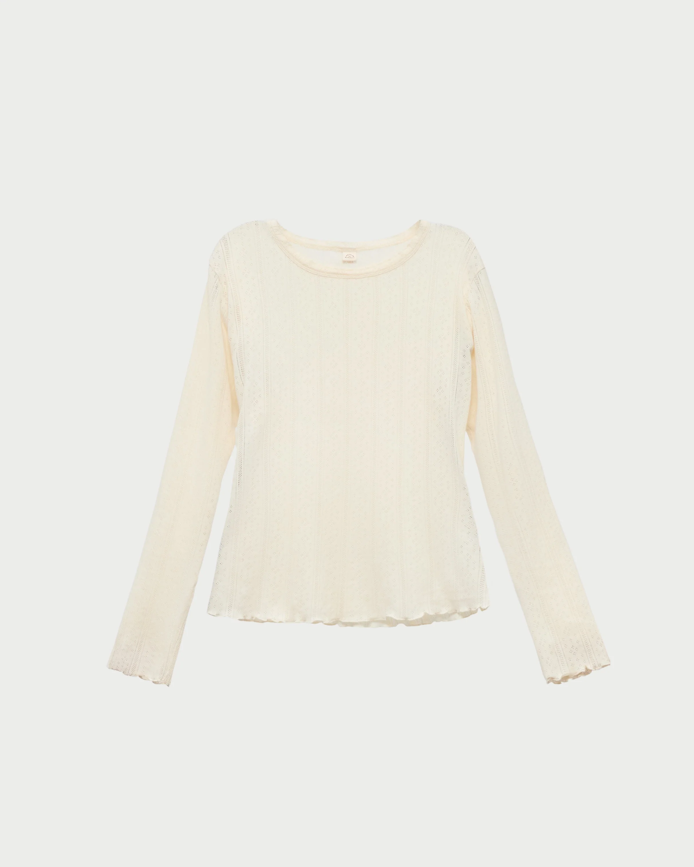 Loeffler Randall - Lolo Pointelle Long - Sleeve Tee - Image 2