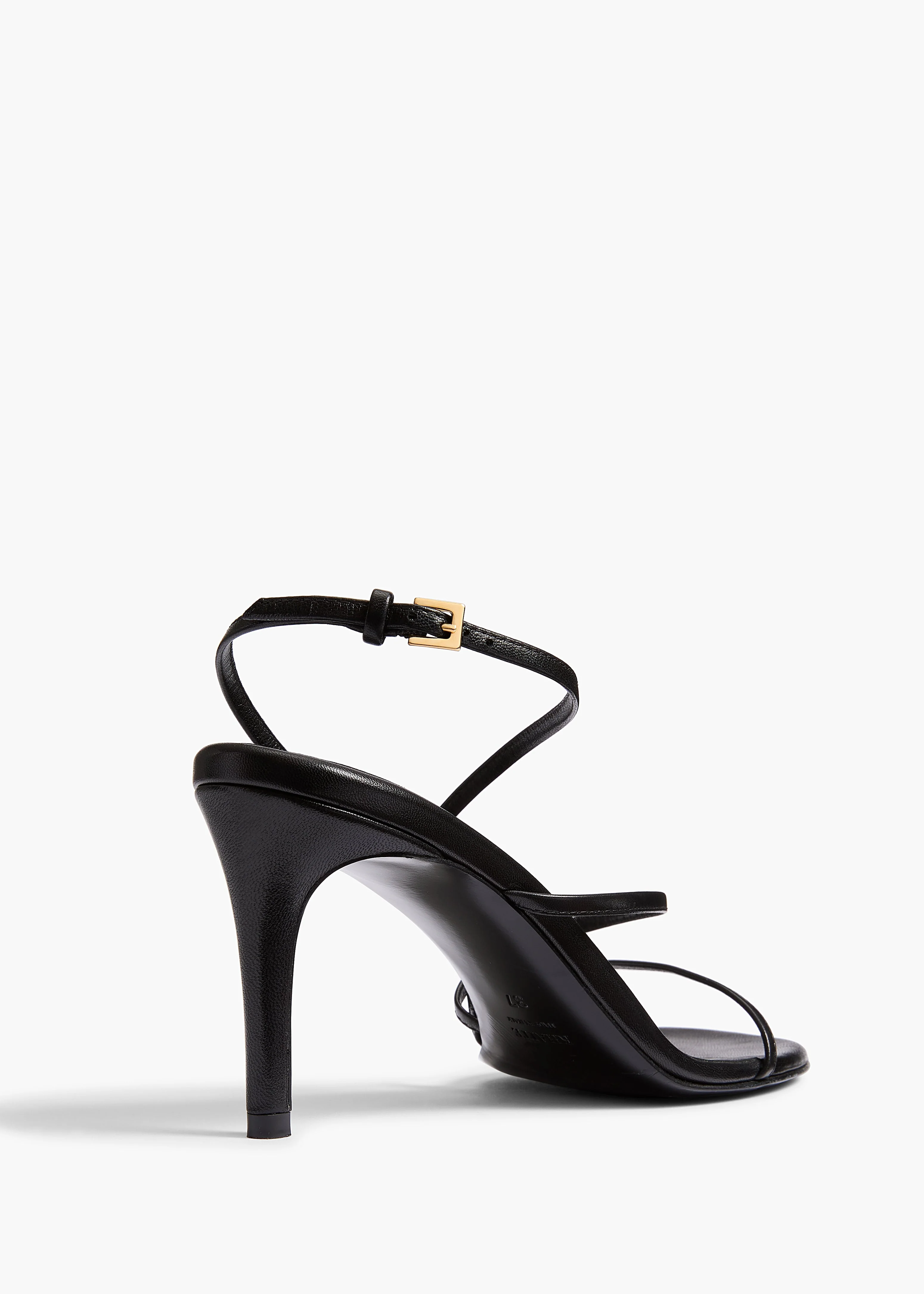 Khaite - Loop Sandal in Black Leather - Image 3