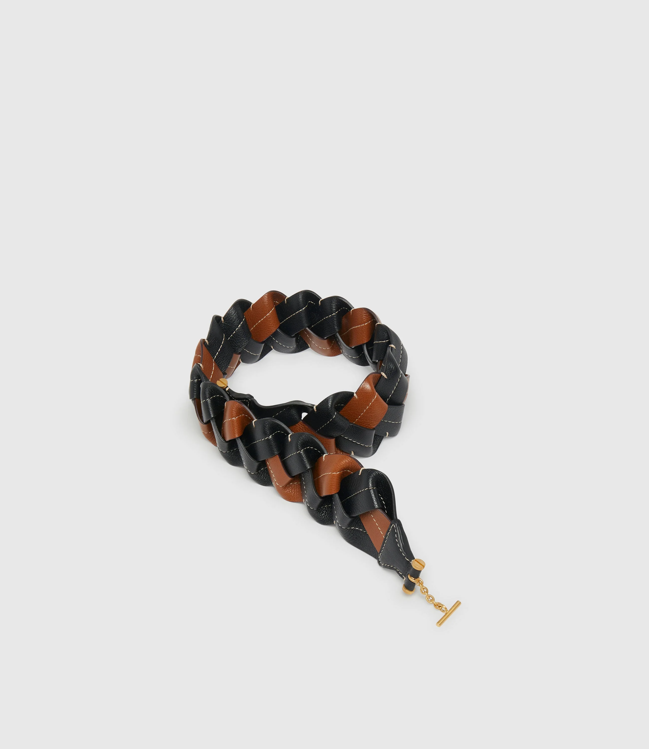 Metier - Loose Braided Strap Buffalo Black with Cognac