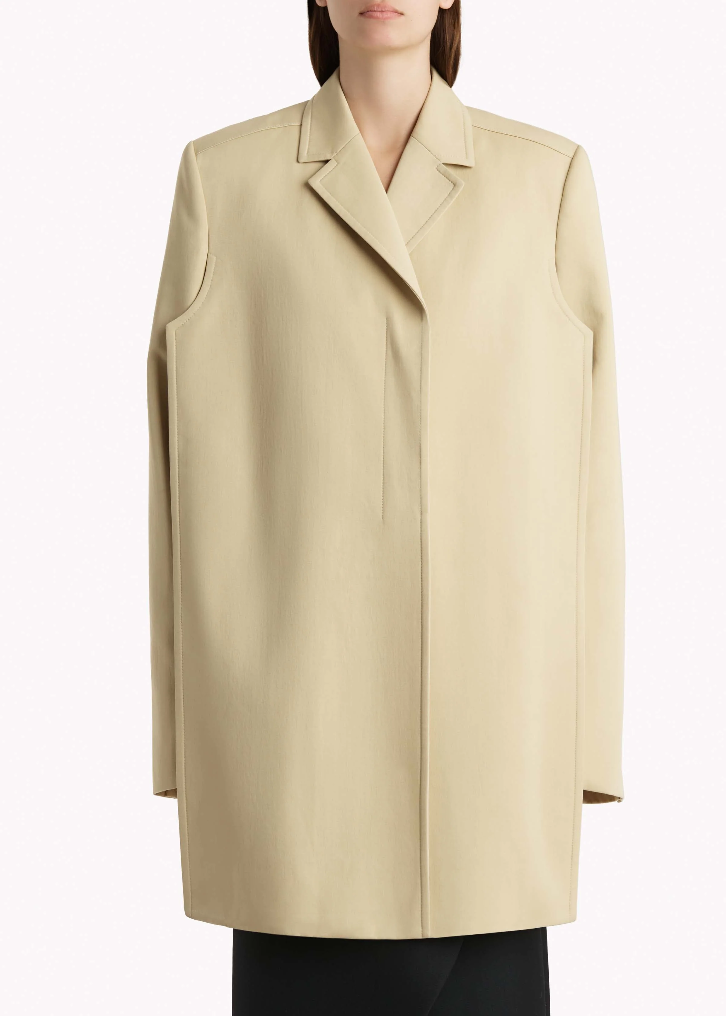Khaite - Lorel Coat in Natural - Image 3