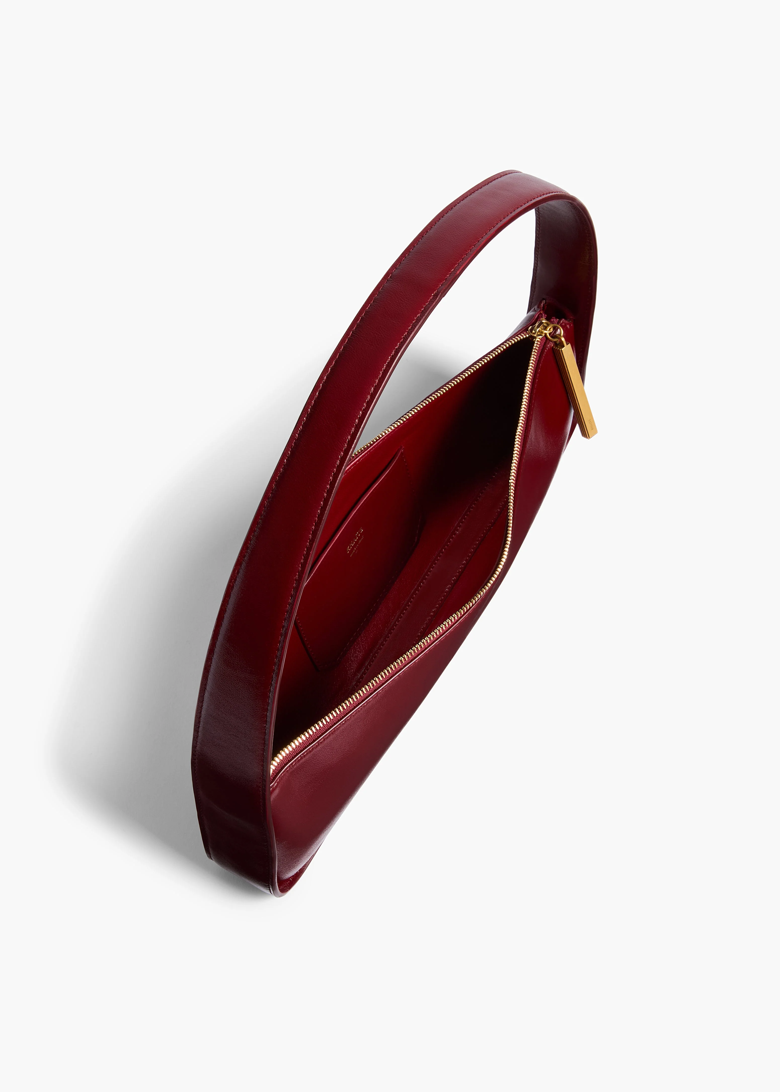 Khaite - Lori Baguette Bag in Bordeaux Crackle Patent Leather - Image 3