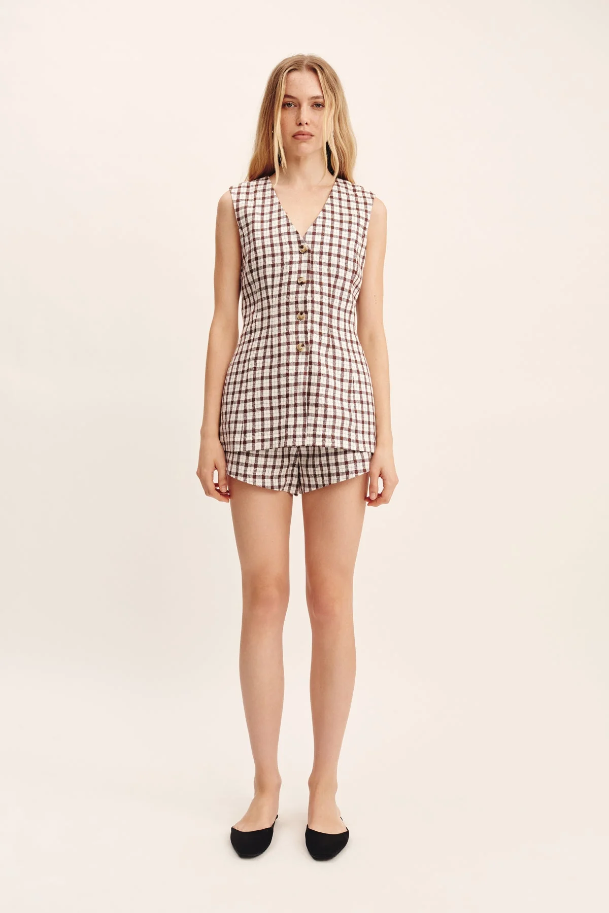 Posse - LORI VEST - CHOCOLATE PLAID - Image 2