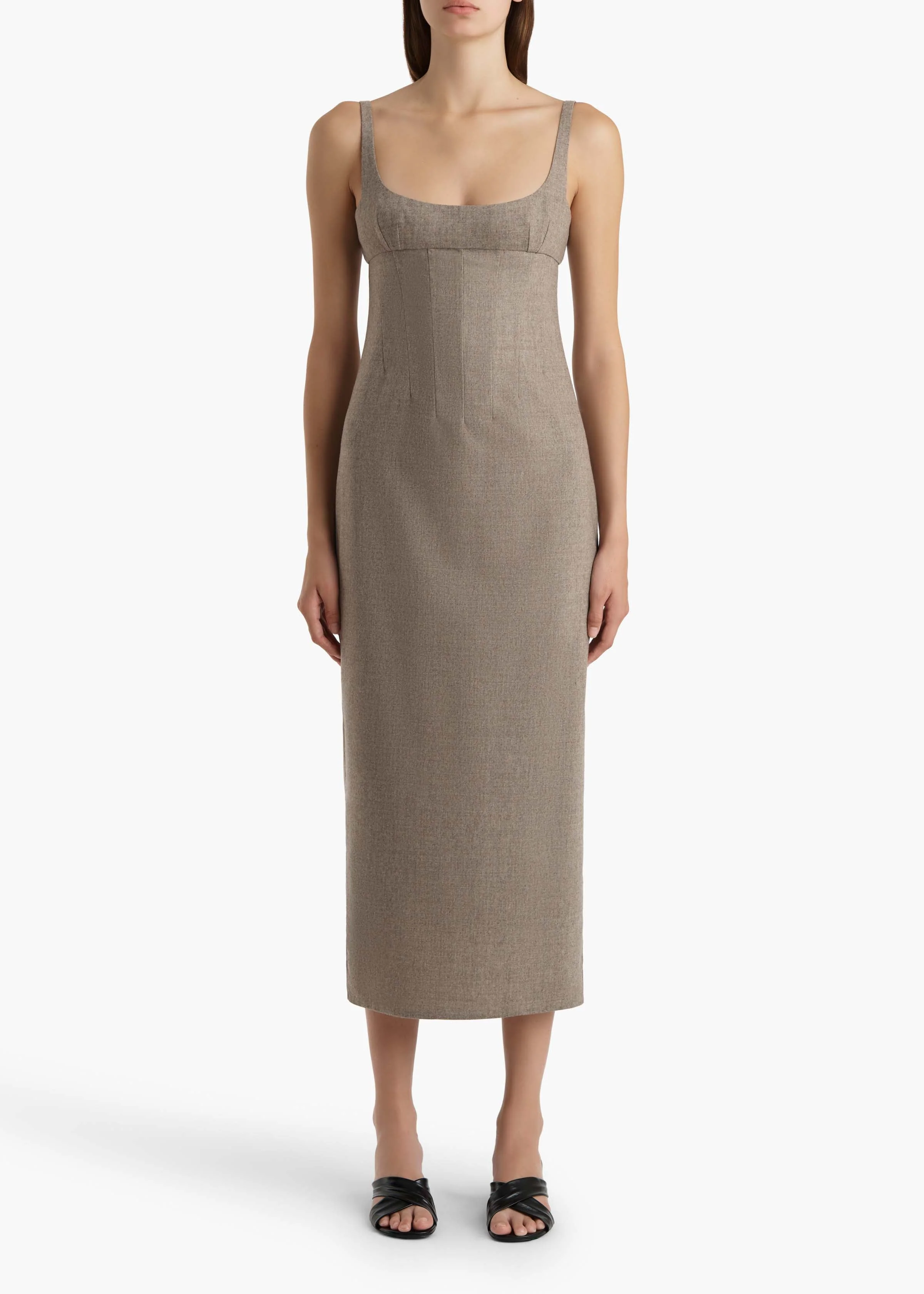 Khaite - Lotte Dress in Sepia - Image 3
