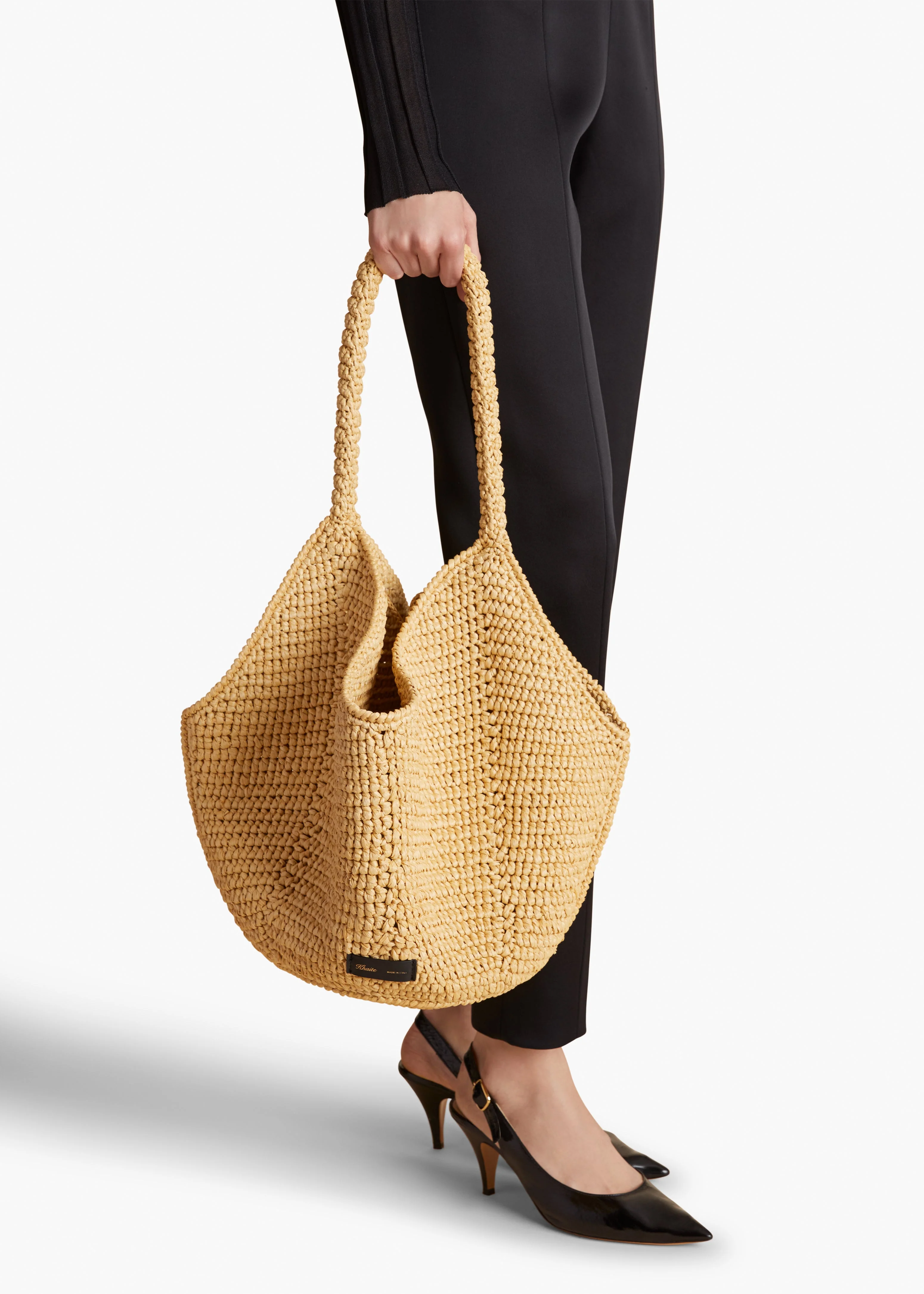 Khaite - Medium Lotus Tote in Natural Raffia - Image 5