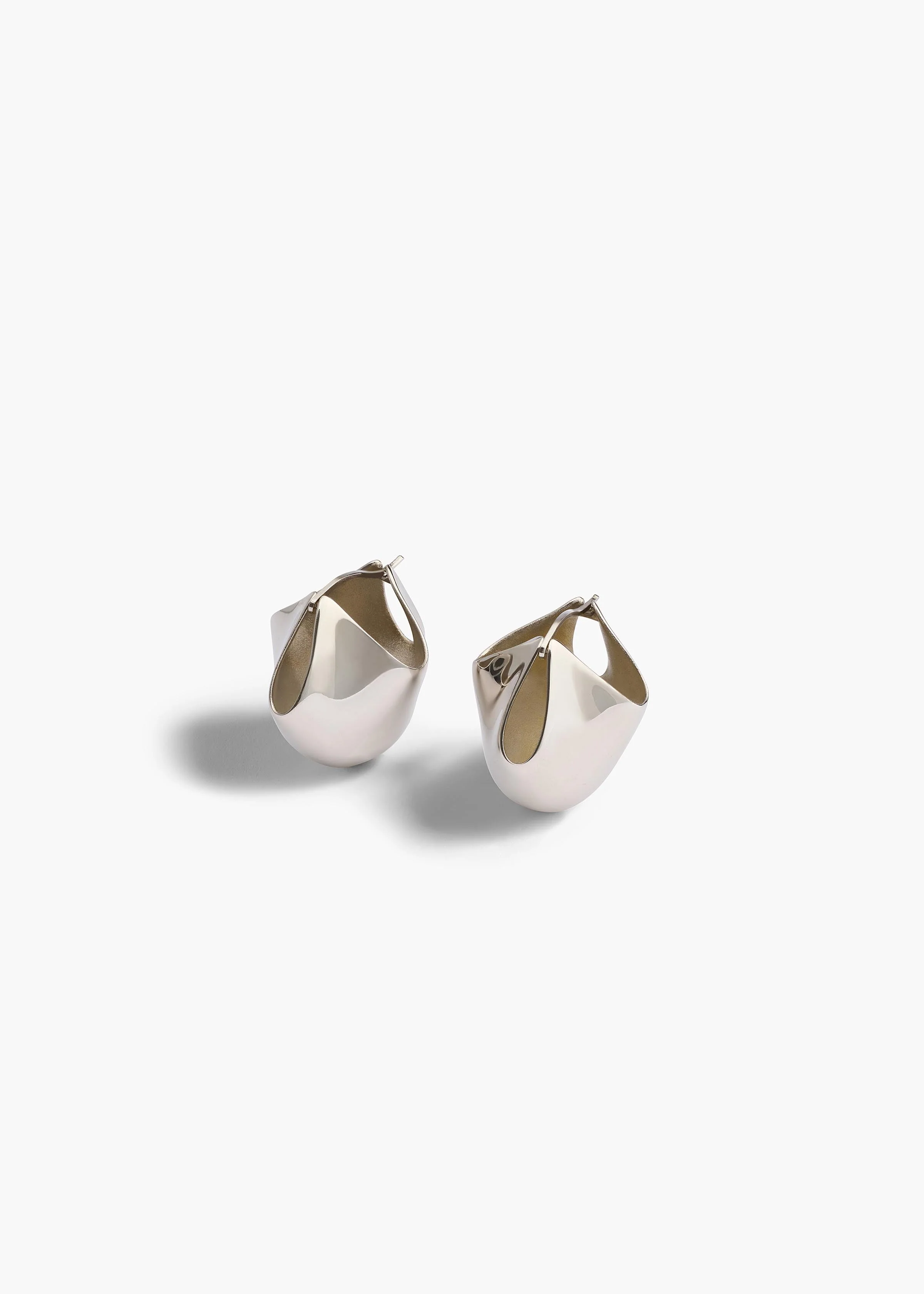 Khaite - Medium Lotus Earrings in Silver
