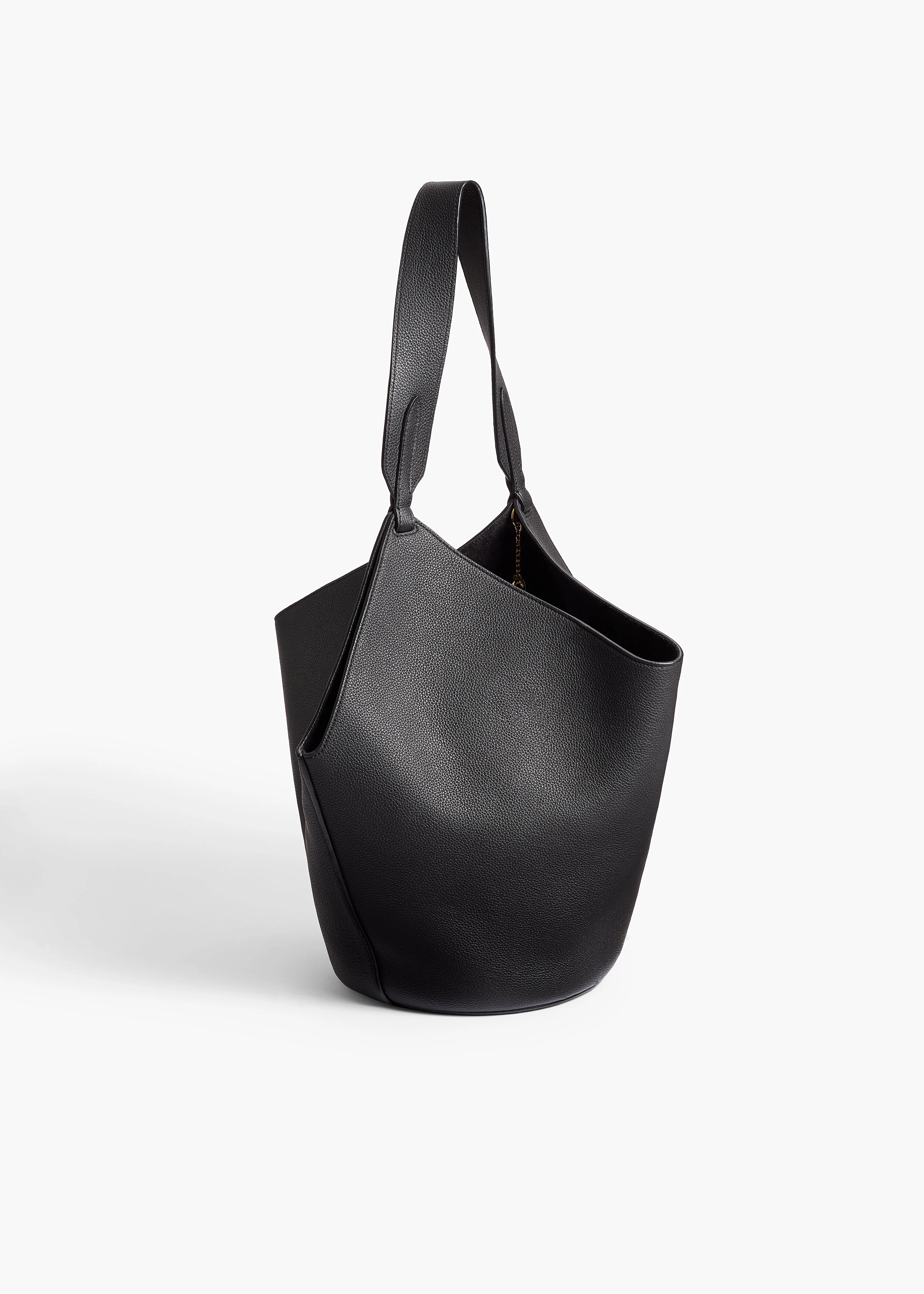 Khaite - Small Lotus Tote in Black Pebbled Leather - Image 2
