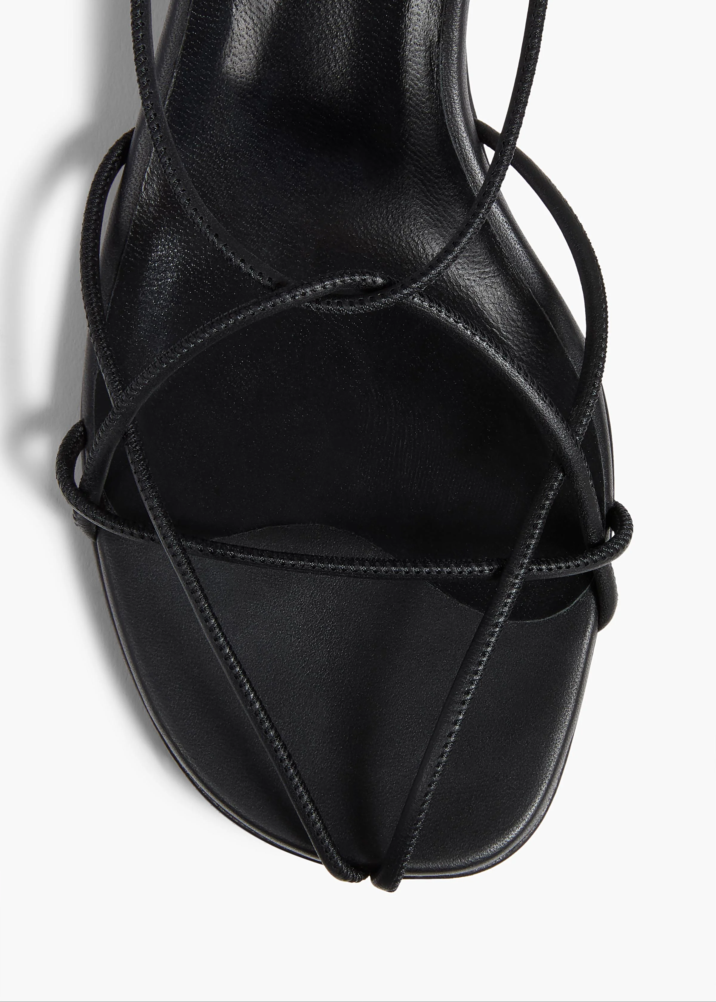 Khaite - Loulou Sandal in Black Leather - Image 4