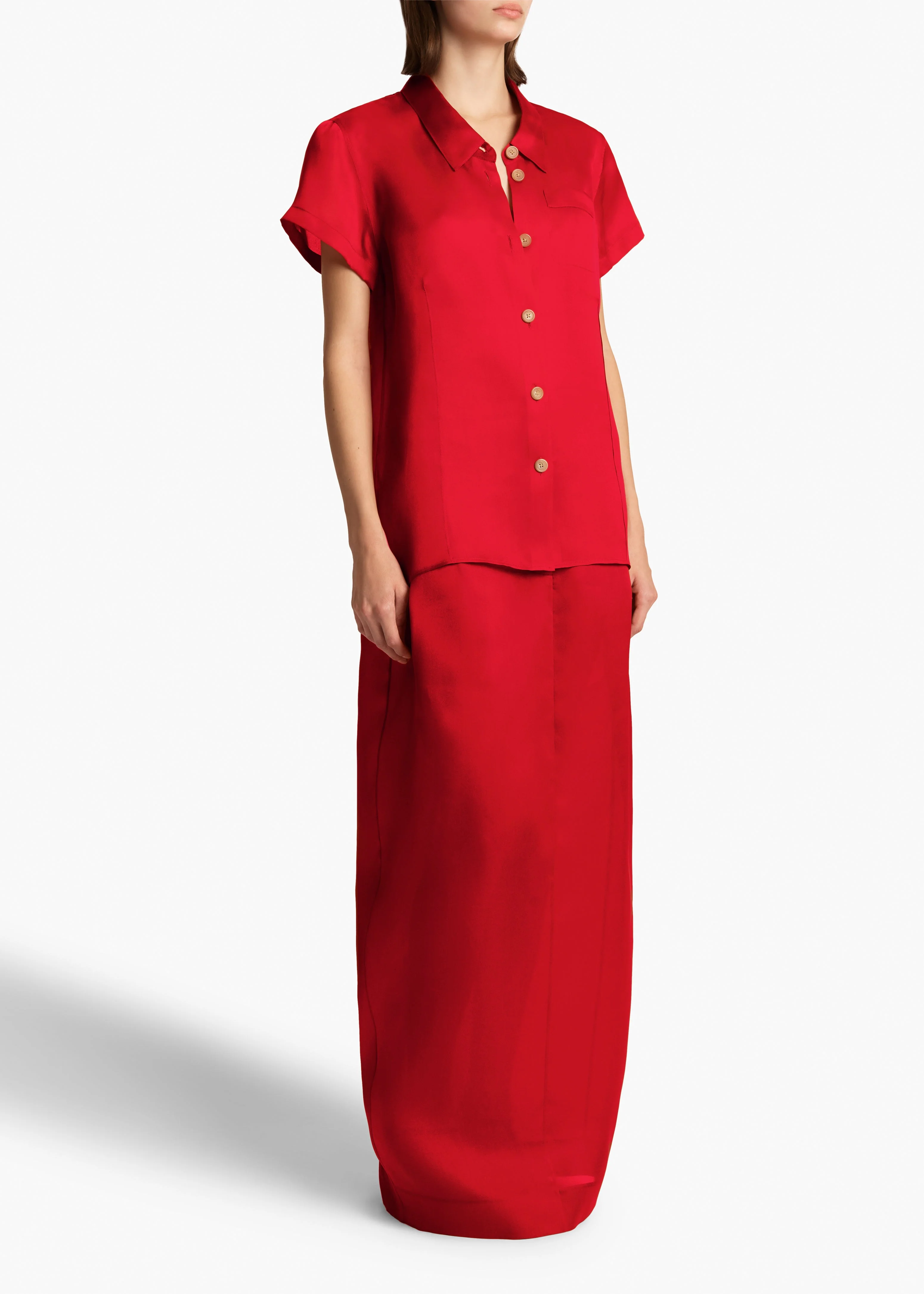 Khaite - Lucian Skirt in Raspberry - Image 2