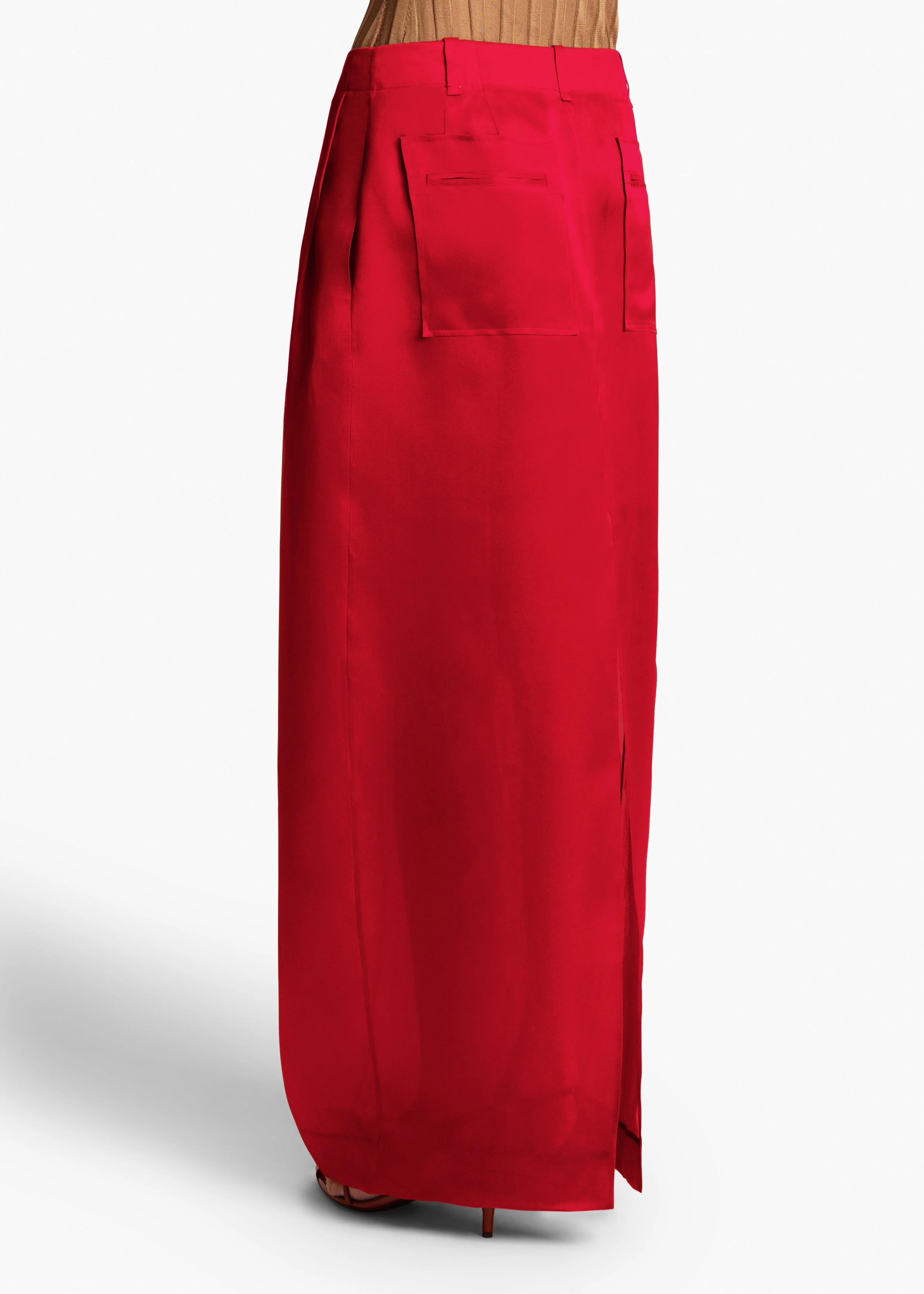 Khaite - Lucian Skirt in Raspberry - Image 4
