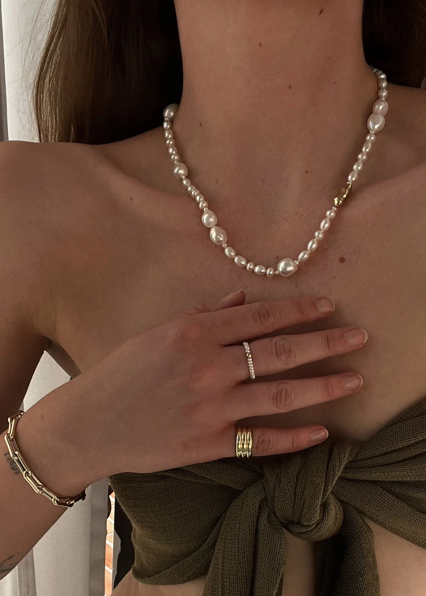 Kinn - Lucy Baroque Pearl Necklace - Image 2