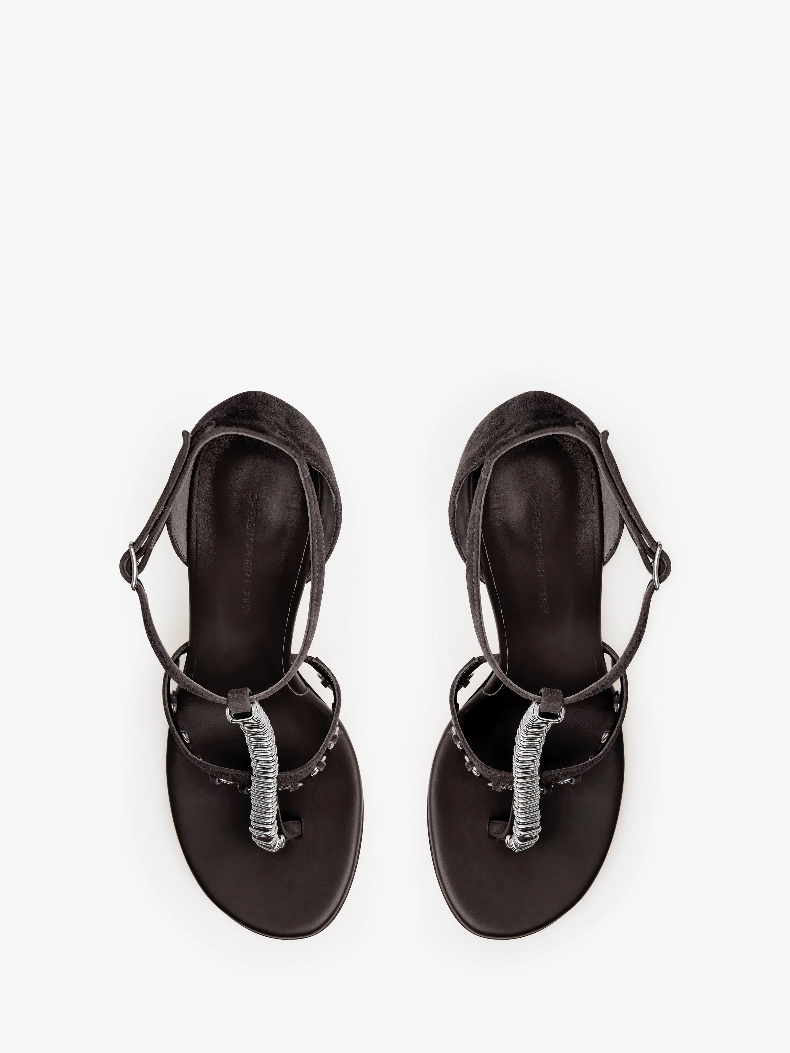 Christopher Esber - Ludo Pierced Suede Heel - Image 5