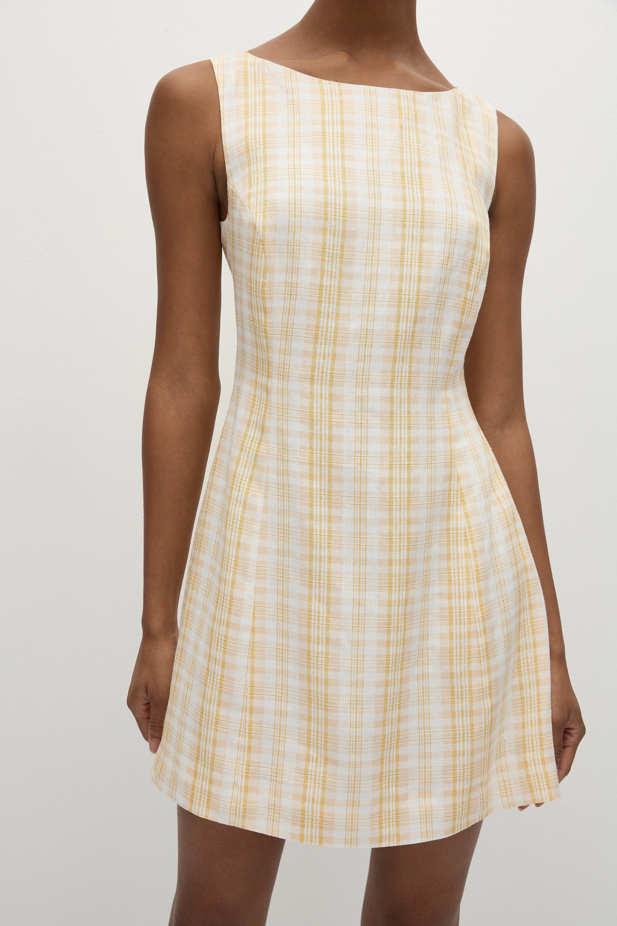 Faithfull - Lydie Mini Dress Piato Check - Final Sale - Image 2