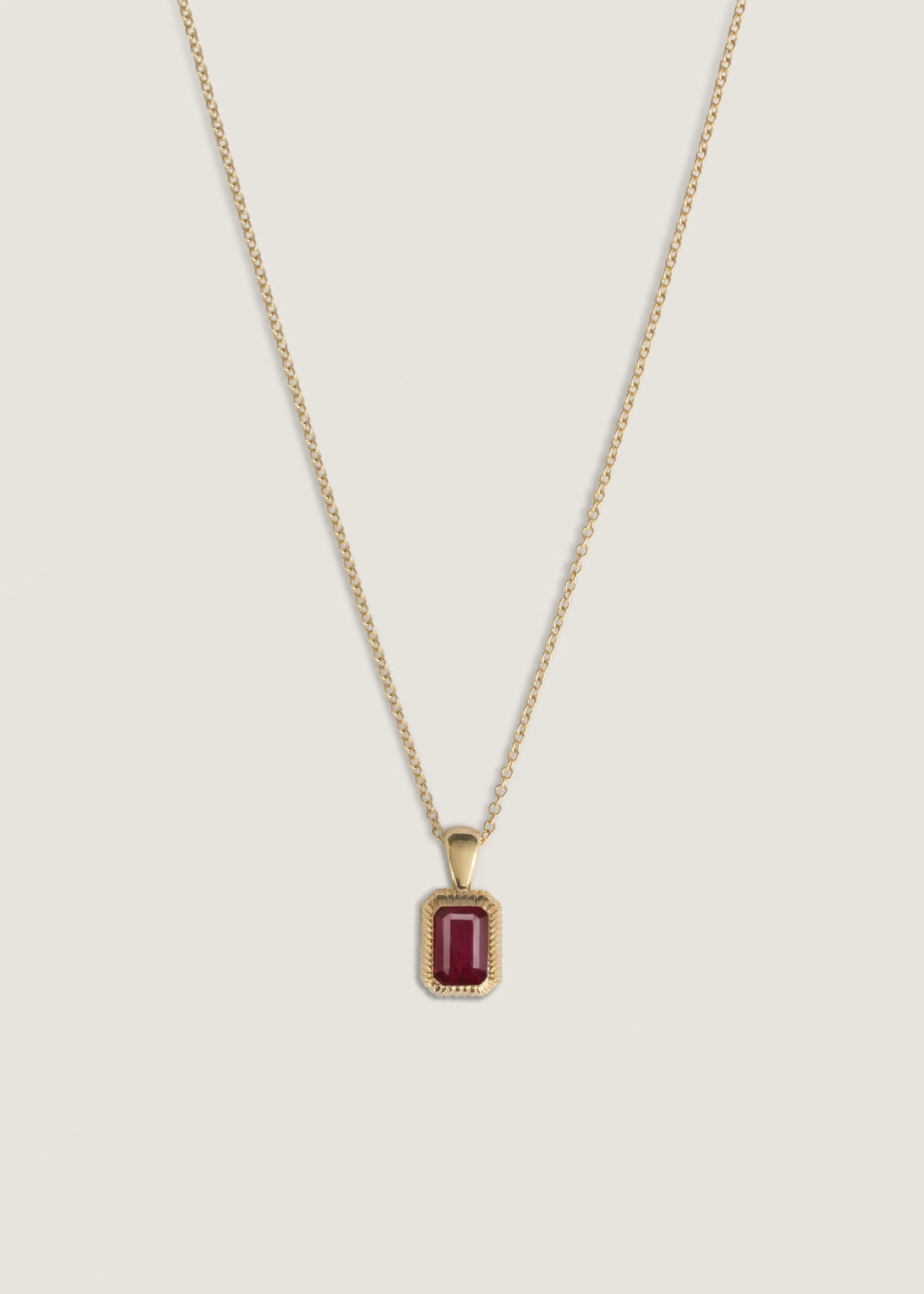 Kinn - Lyra Emerald Cut Pendant Ruby - Image 4