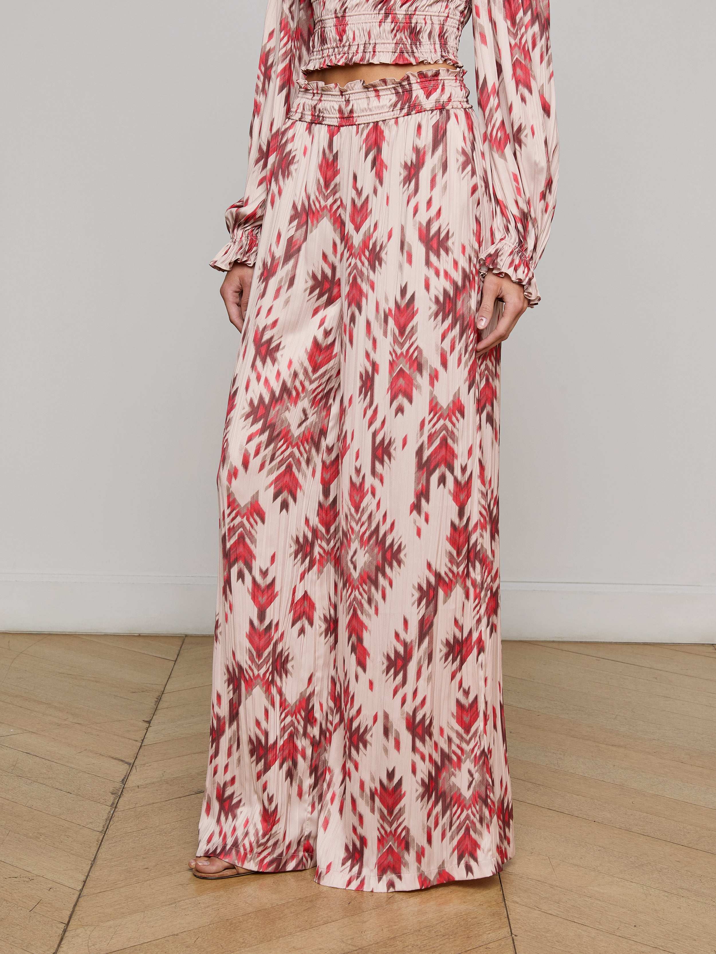 L'AGENCE - Lyra Satin Wide - Leg Pant - Image 8