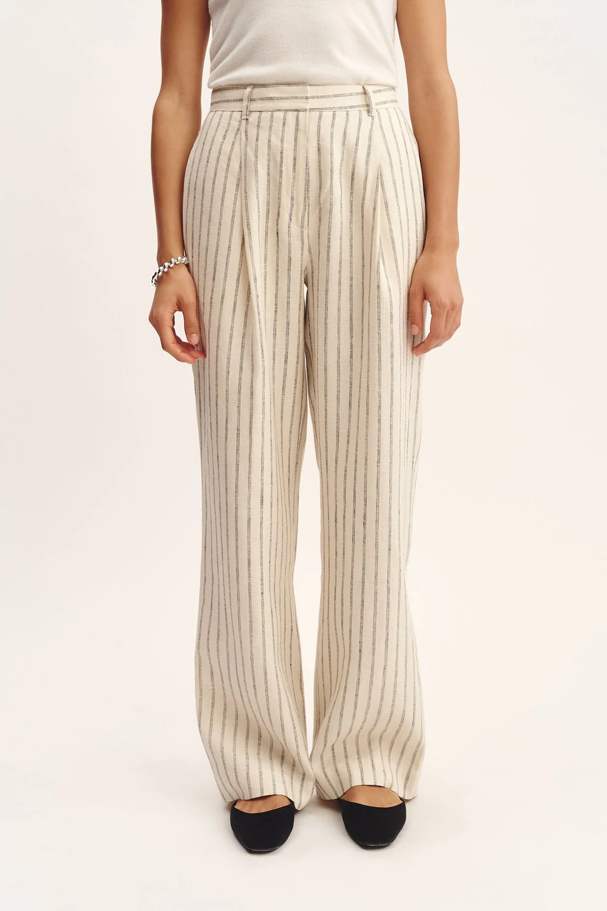 Posse - MACKENZIE TROUSER - CREAM PINSTRIPE - Image 2