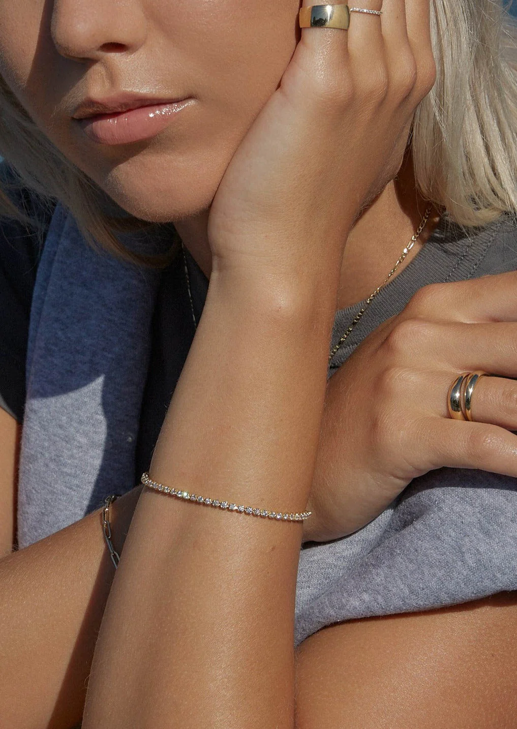 Kinn - Madison Diamond Tennis Bracelet Yellow Gold - Image 7