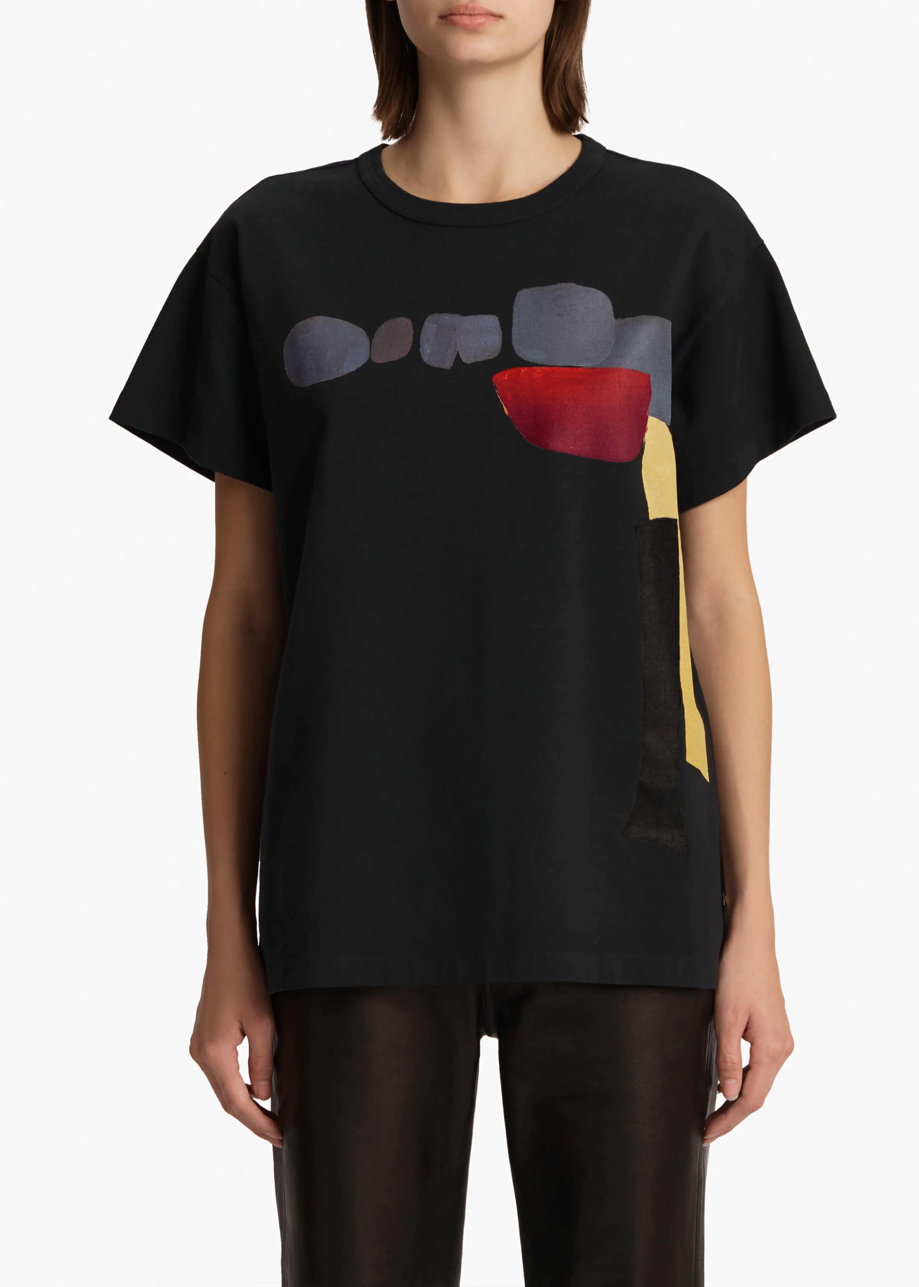Khaite - Maeve T - Shirt in Black Multi - Image 10