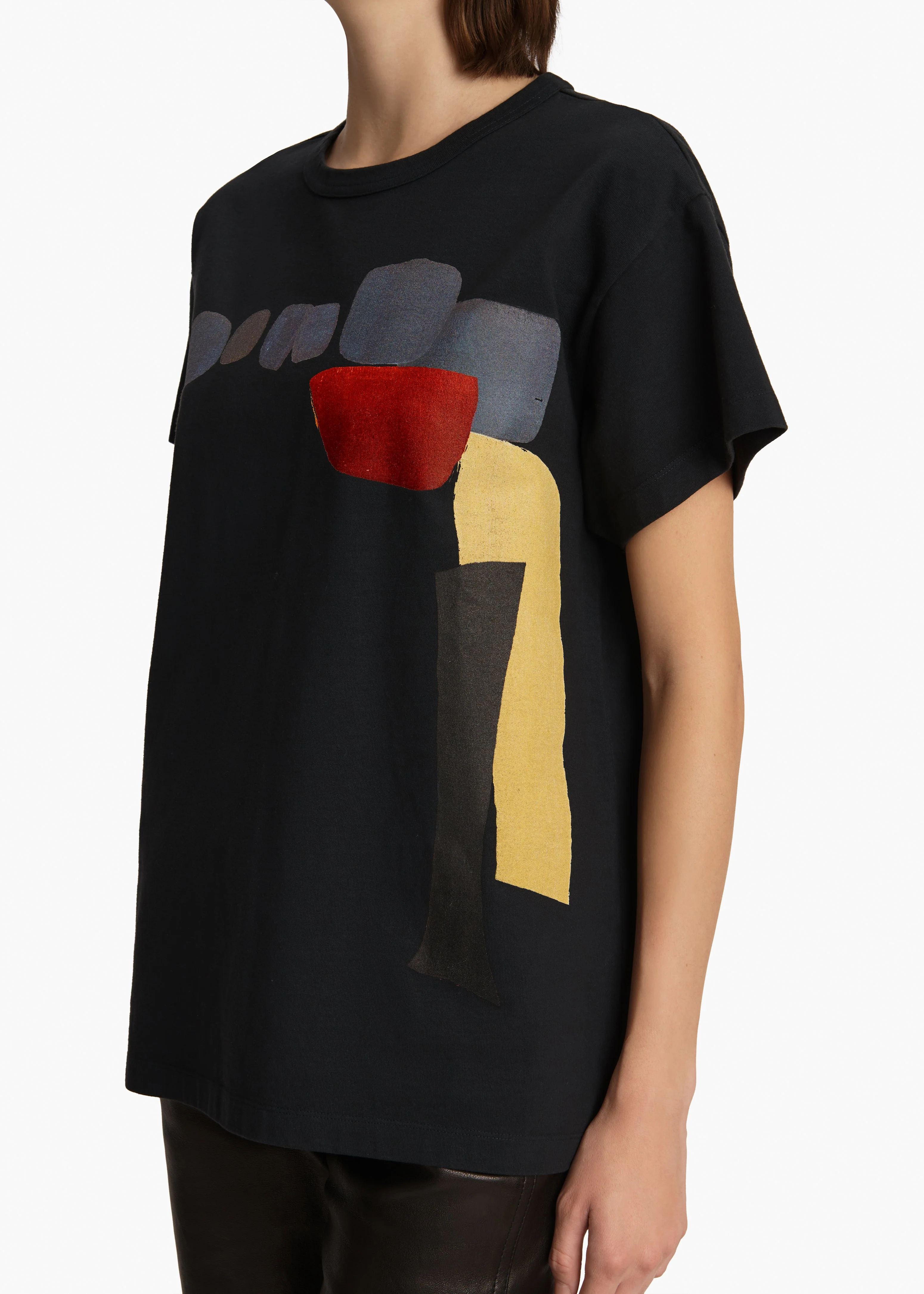 Khaite - Maeve T - Shirt in Black Multi - Image 12