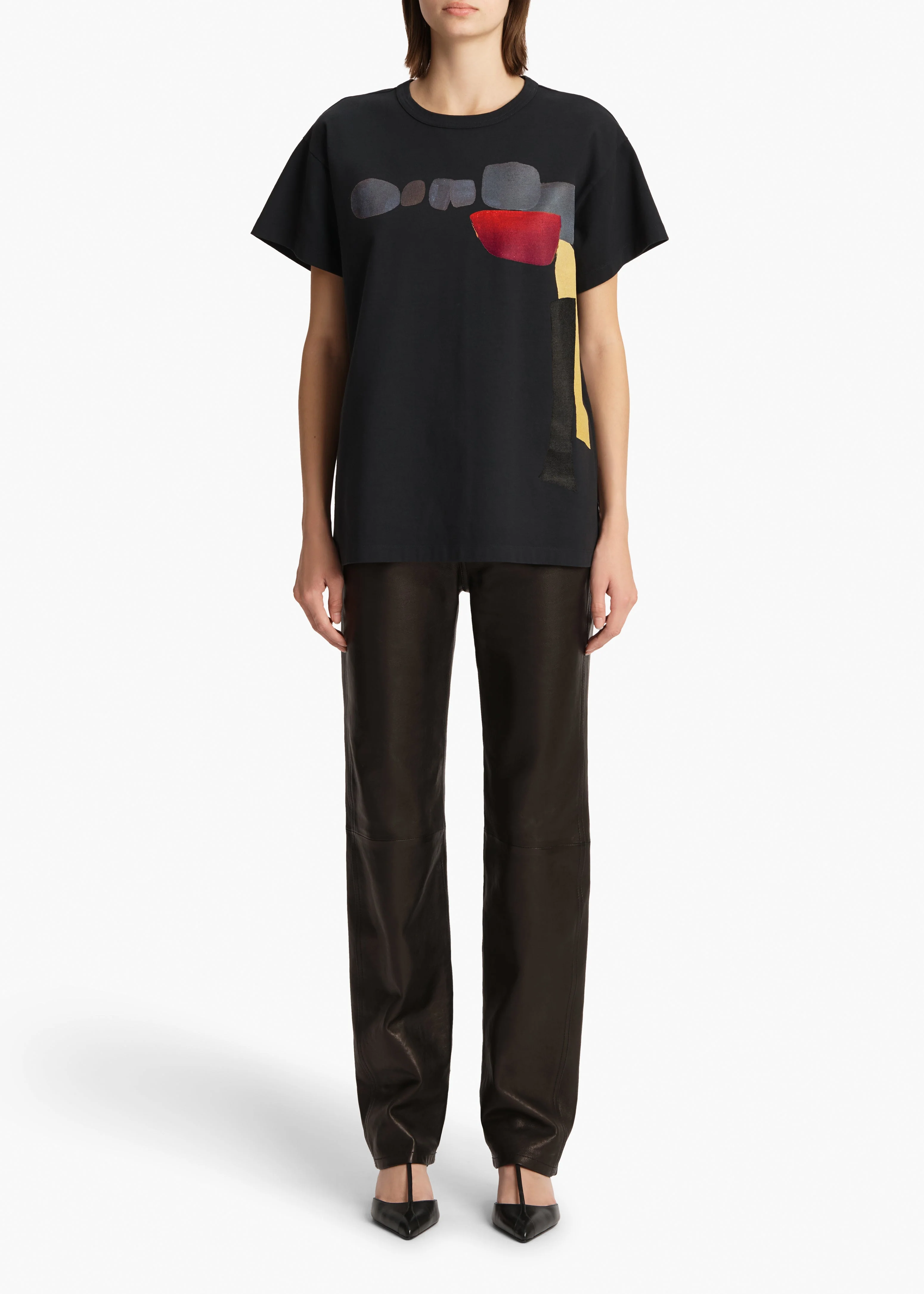 Khaite - Maeve T - Shirt in Black Multi - Image 2