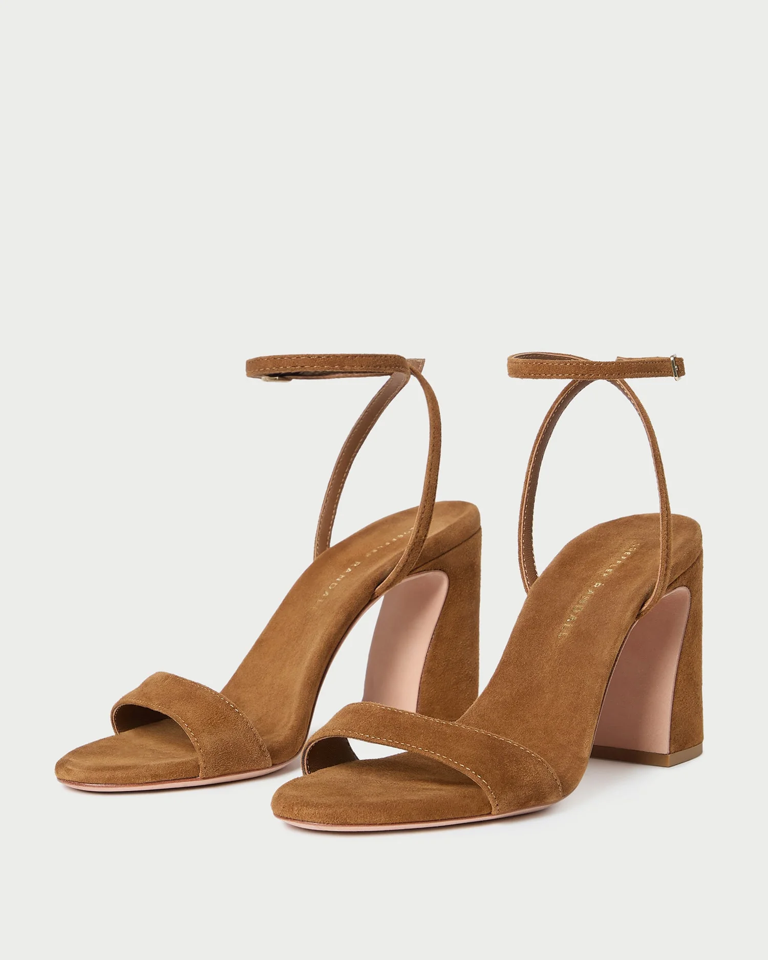 Loeffler Randall - Malia Cacao Suede Curved - Heel Sandal - Image 4