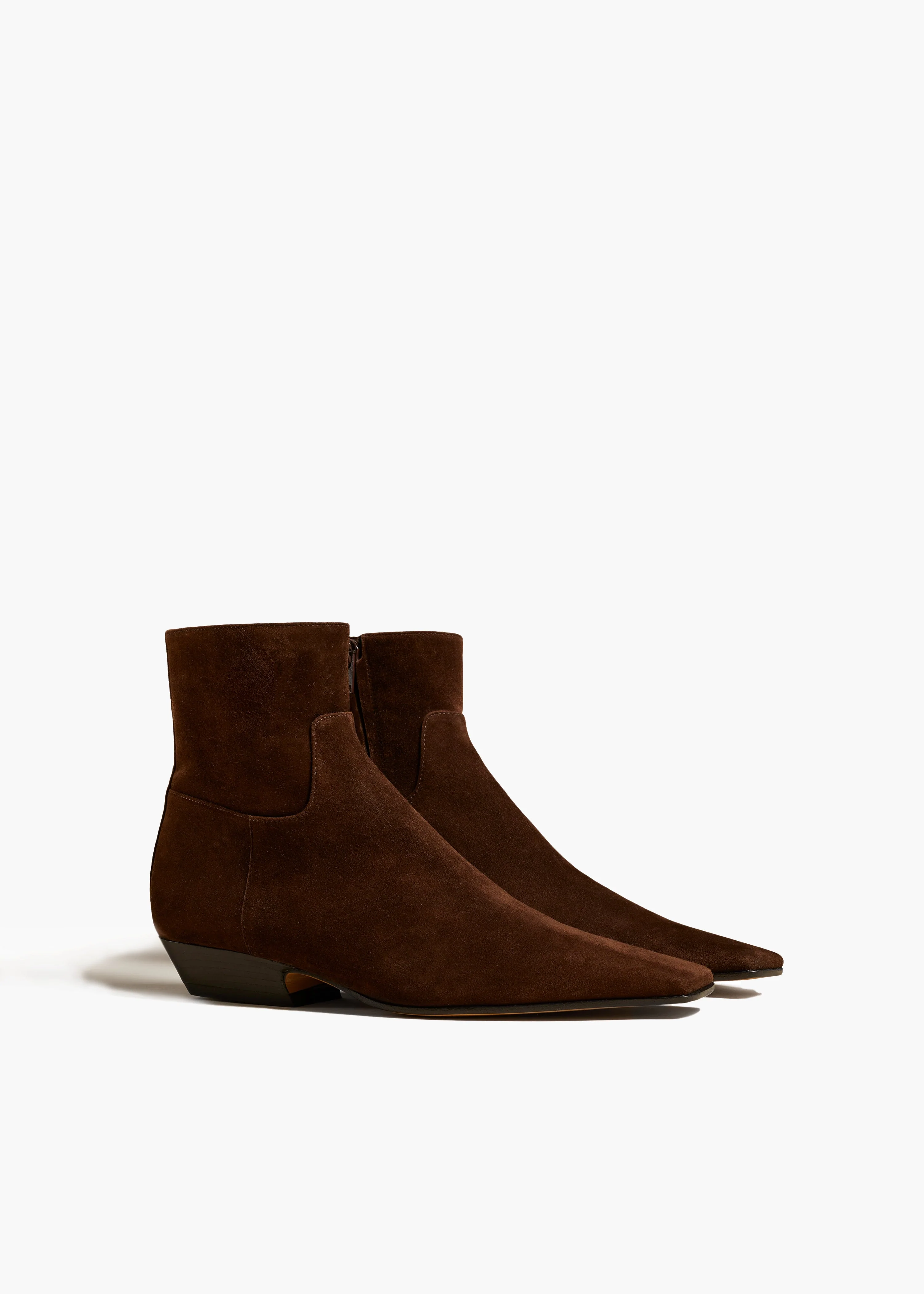 Khaite - Marfa Ankle Boot in Coffee Suede - Image 2