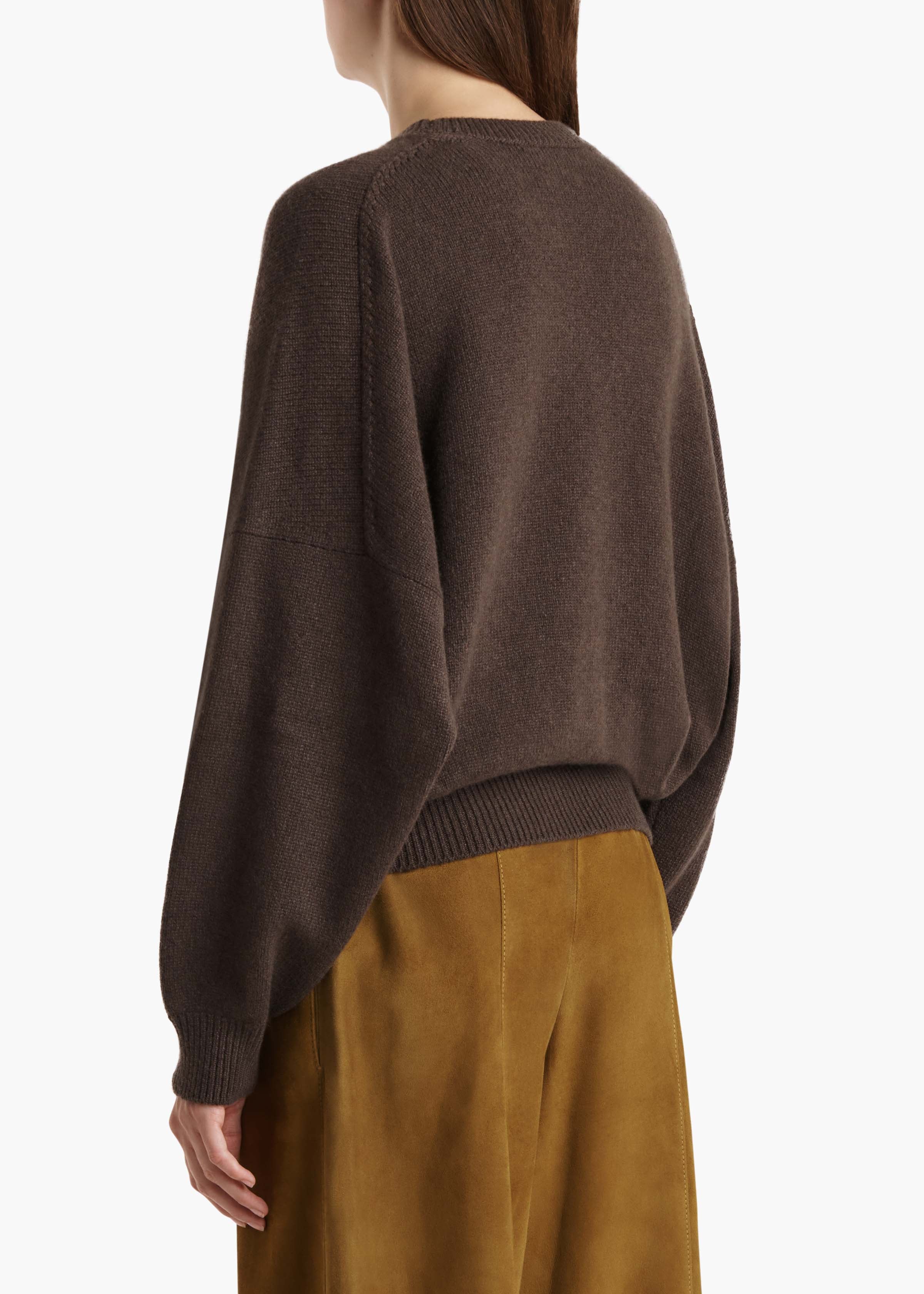 Khaite - Margaux Sweater in Coffee - Image 4