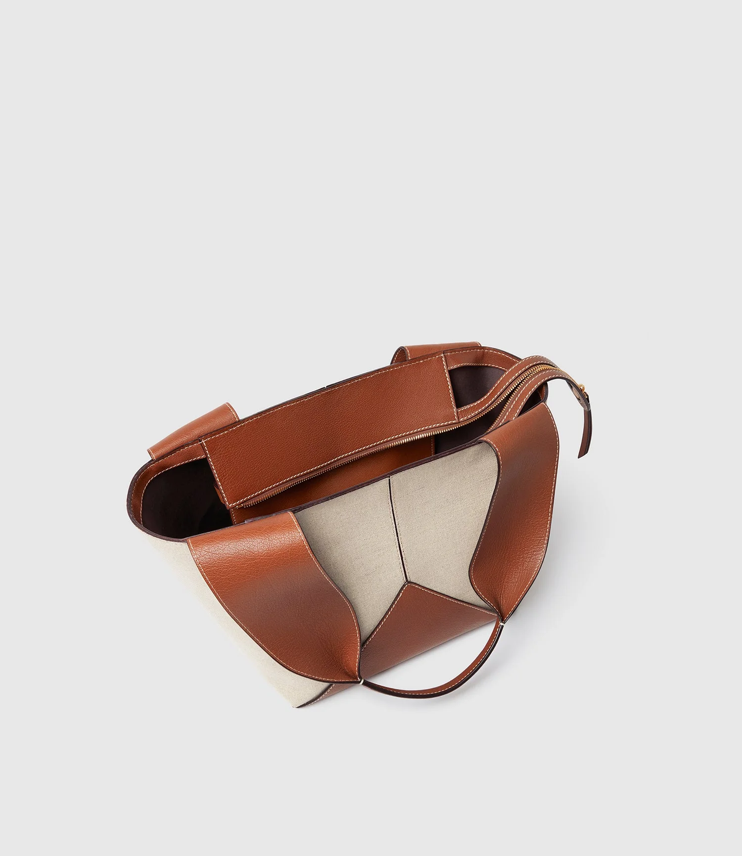 Metier - Market Small Natural Linen With Buffalo Cognac - Image 3