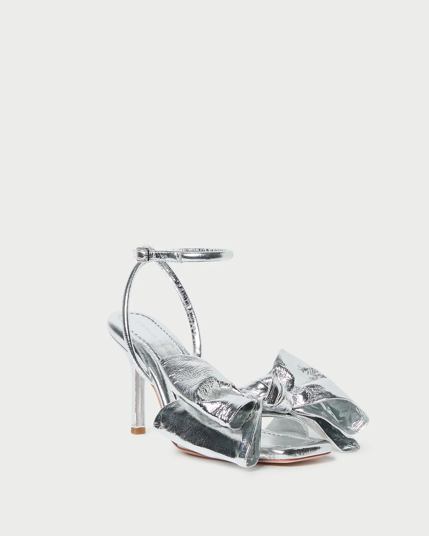 Loeffler Randall - Marlena Silver Leather Bow Sandal