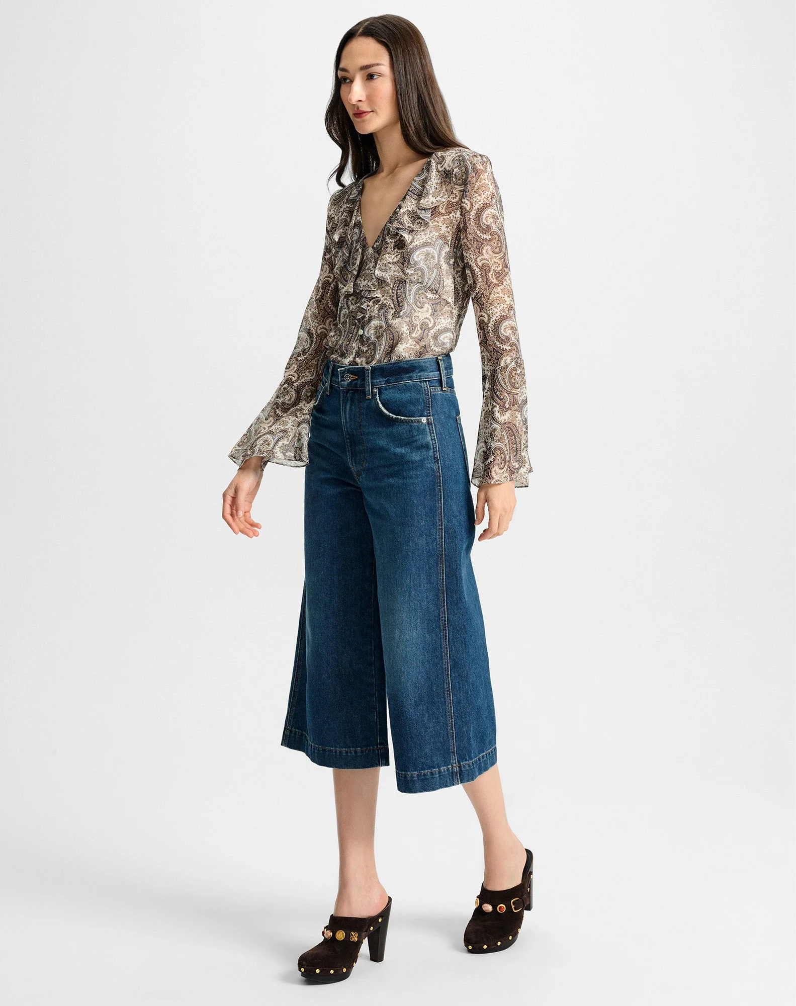 Veronica Beard - Marlowe Denim Culotte - Image 3