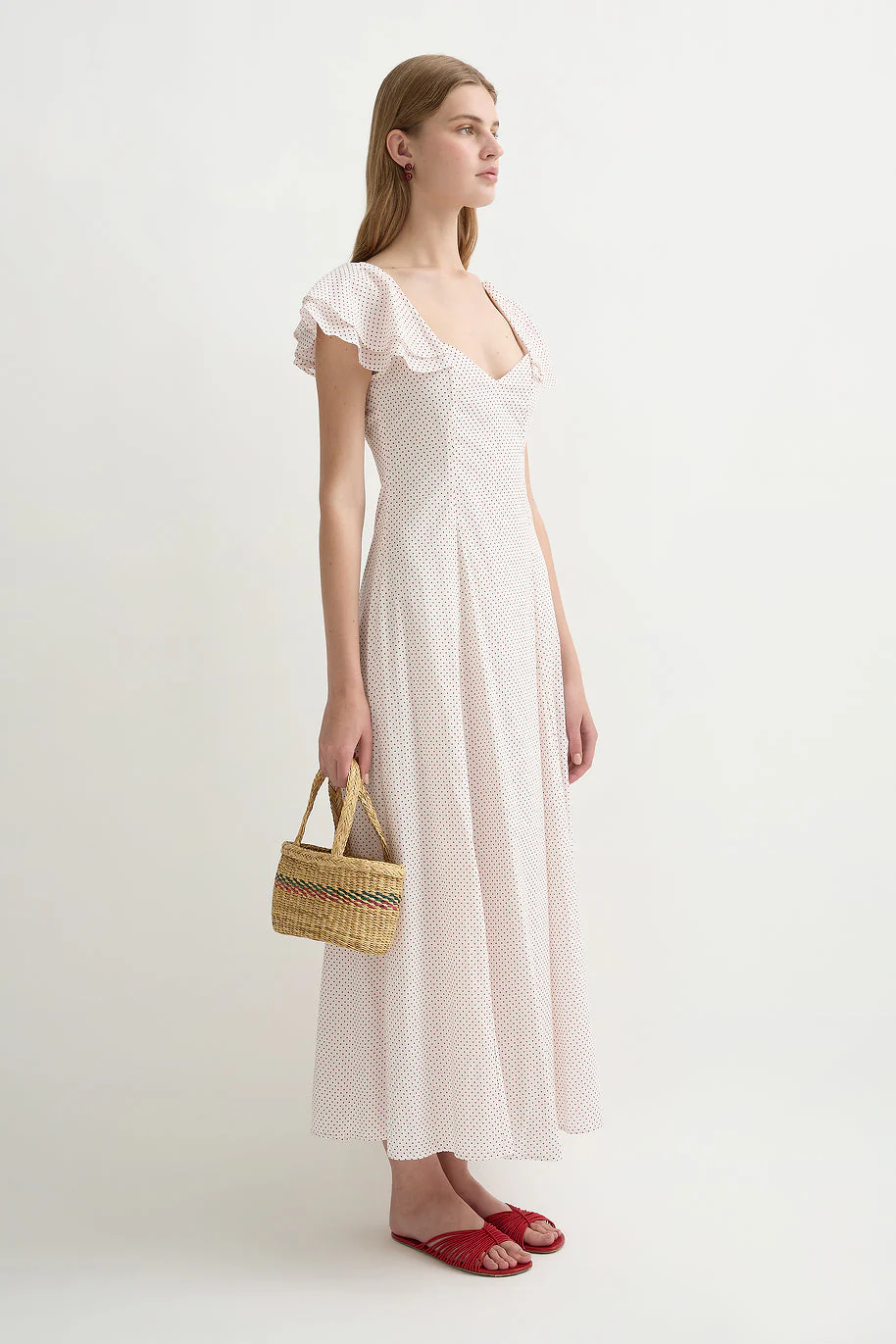 Posse - MARLOWE SUNDRESS - CREAM & RED POLKA DOT - Image 3
