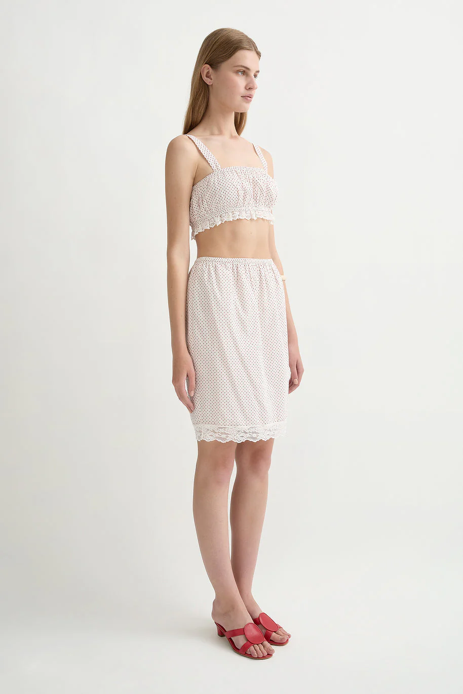 Posse - MARLOWE TOP - CREAM & RED POLKA DOT - Image 3