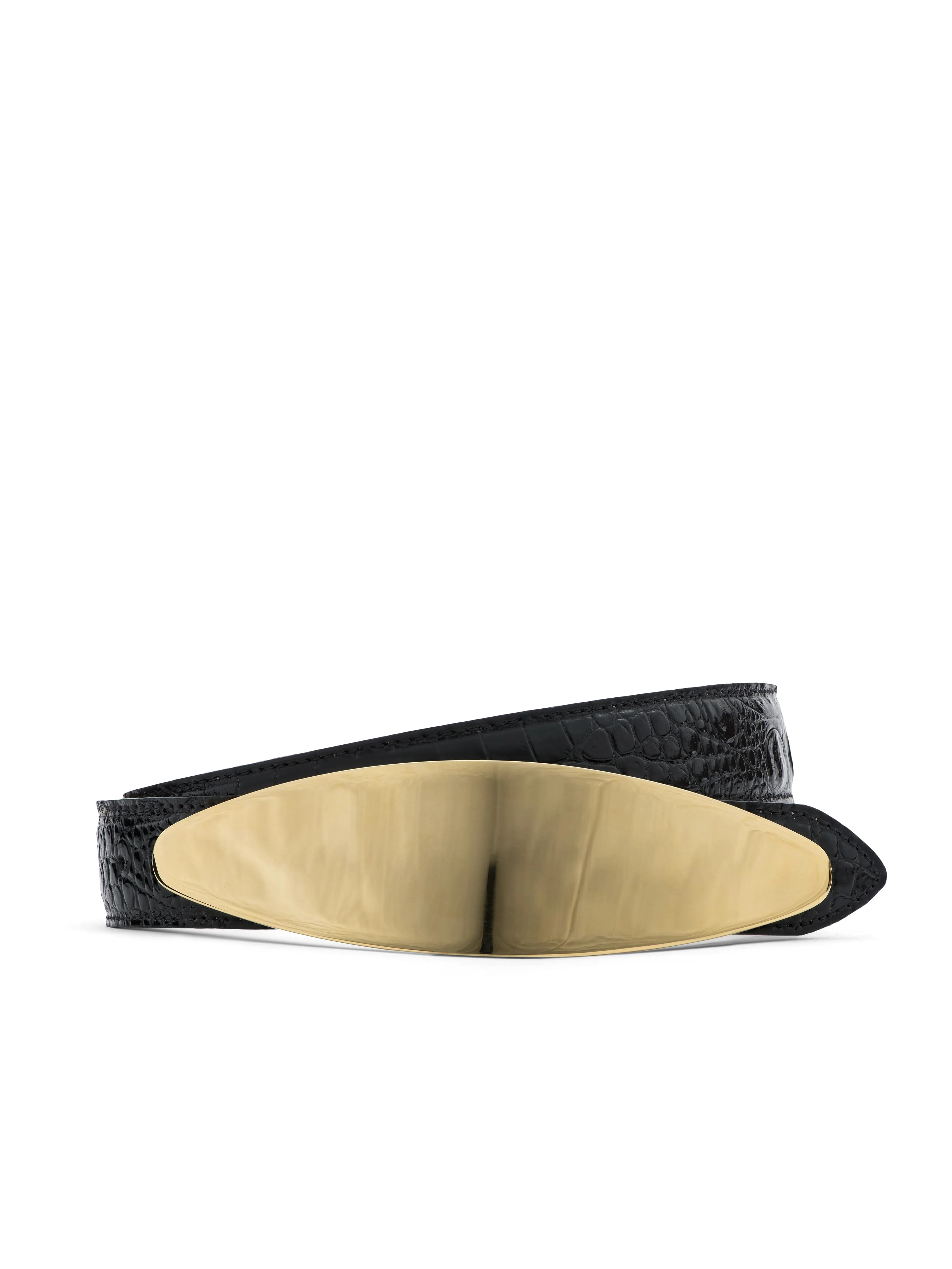 L'AGENCE - Maroux Croc - Embossed Leather Belt - Image 3