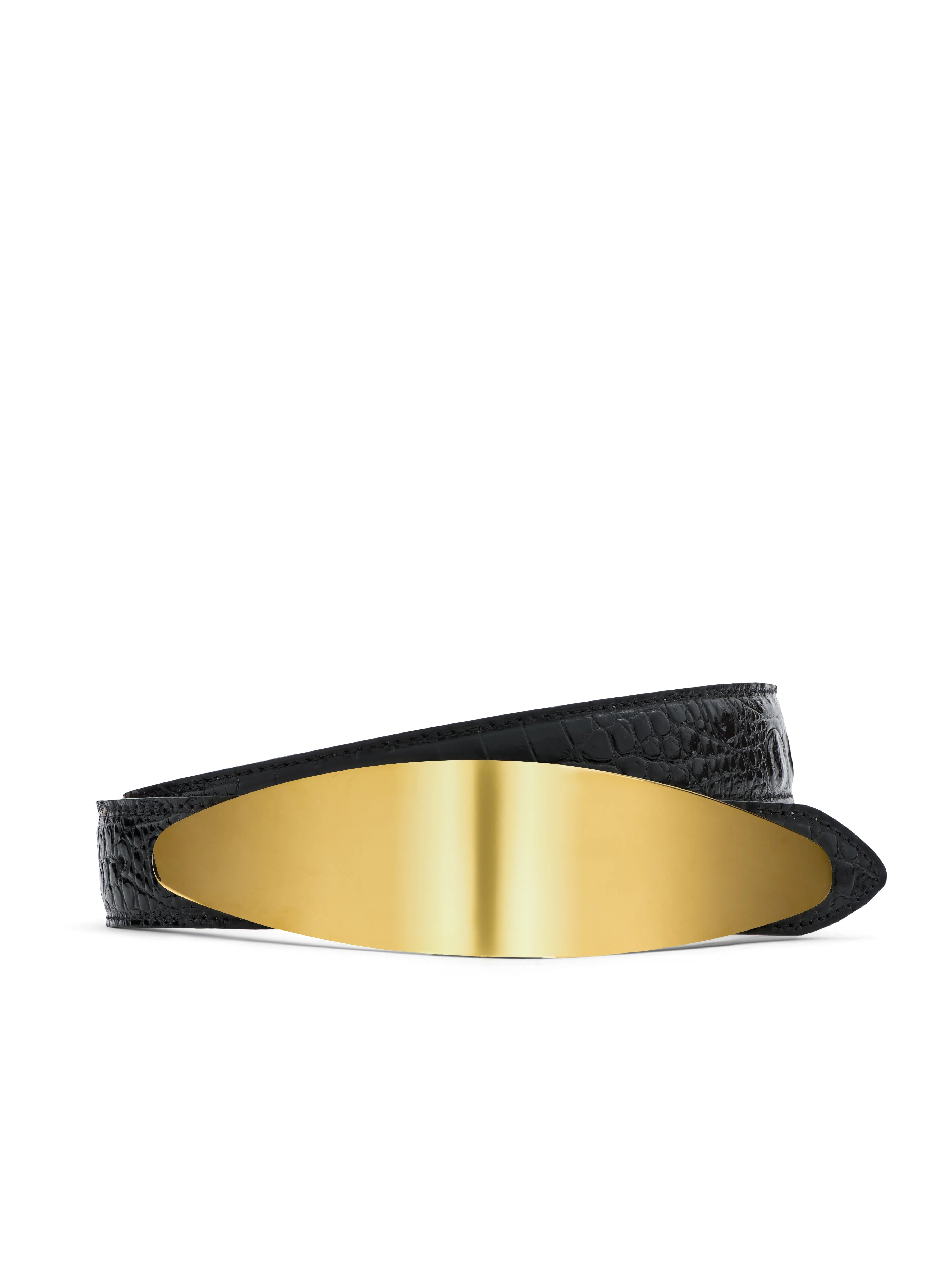 L'AGENCE - Maroux Croc - Embossed Leather Belt - Image 4