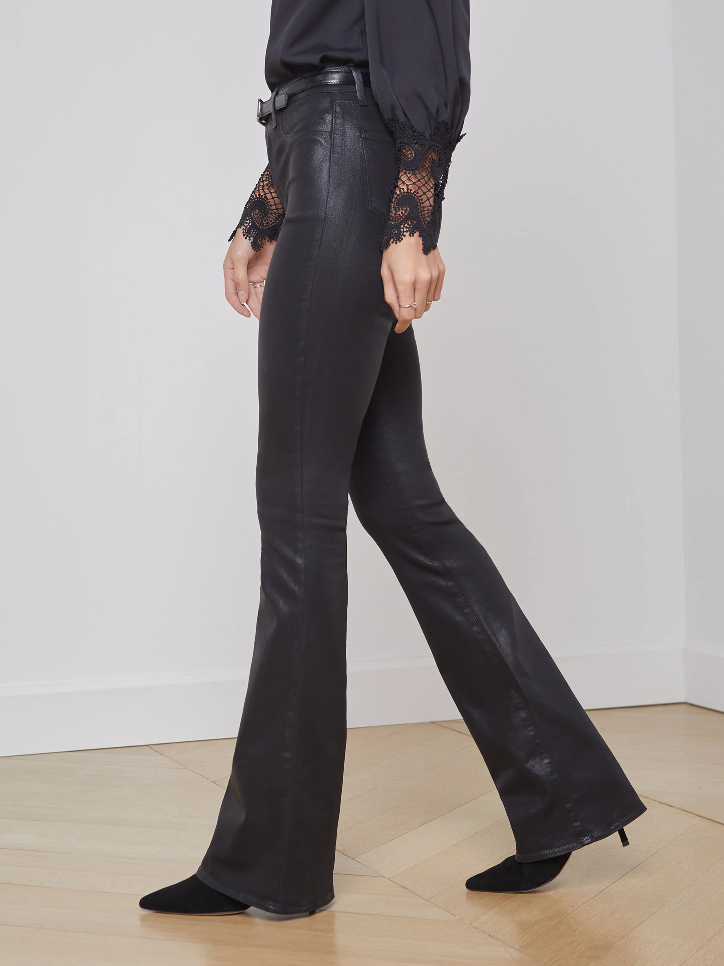 L'AGENCE - Marty Coated Flare Jean - Image 8