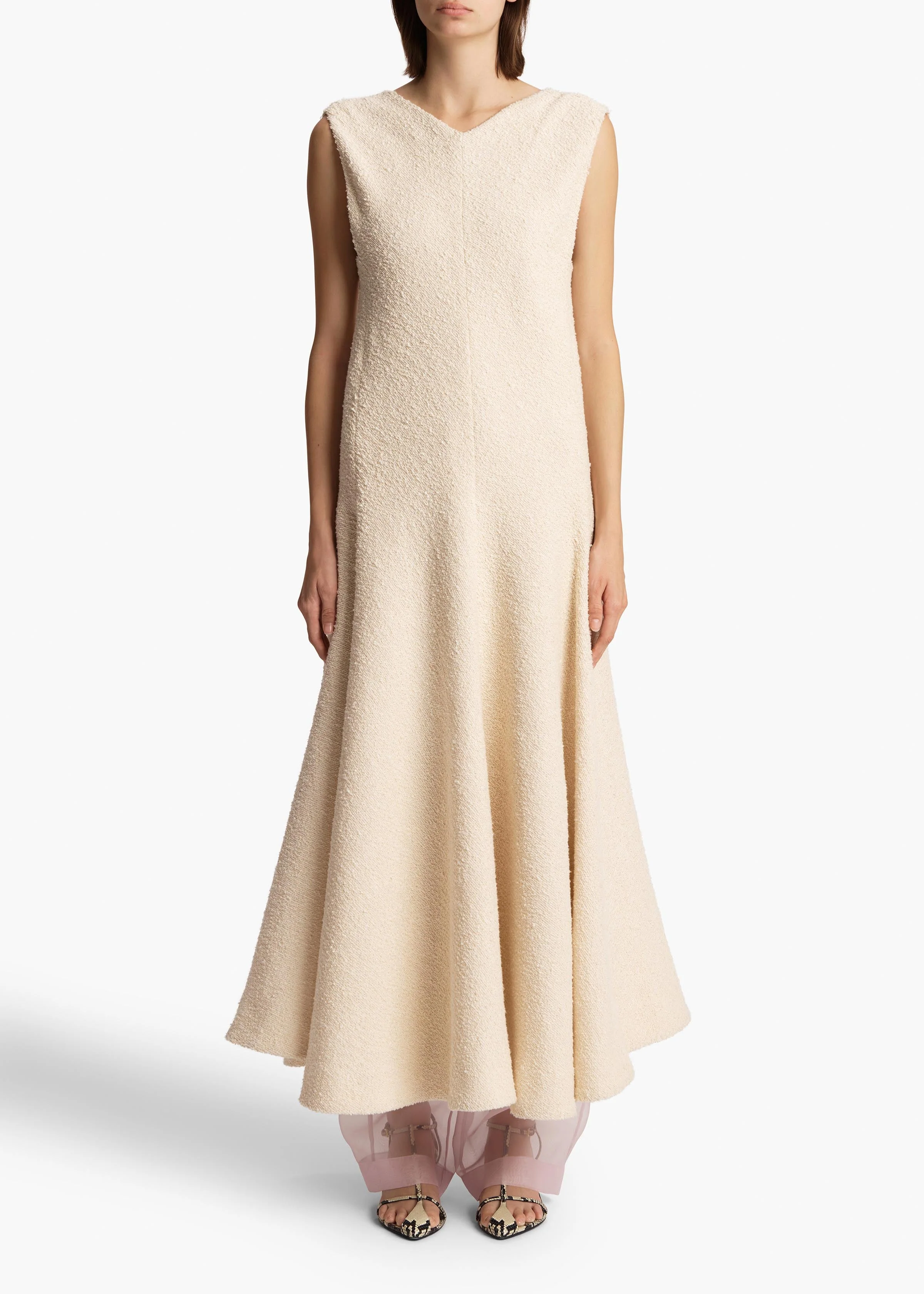 Khaite - Mellie Dress in Natural Boucle - Image 10