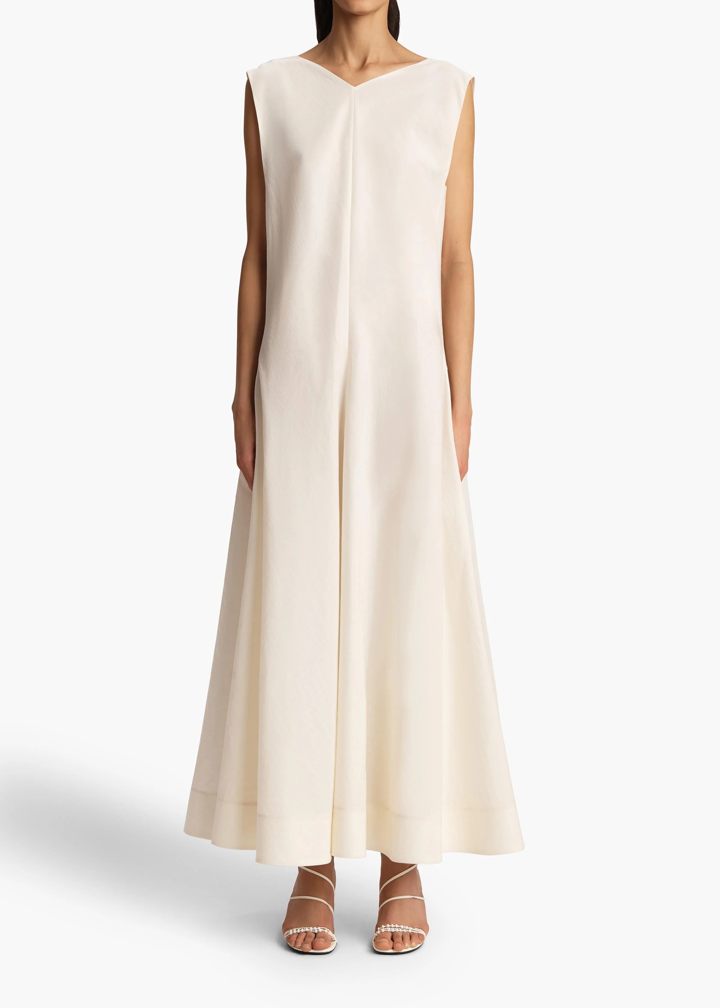 Khaite - Mellie Dress in Natural Silk Organza - Image 3