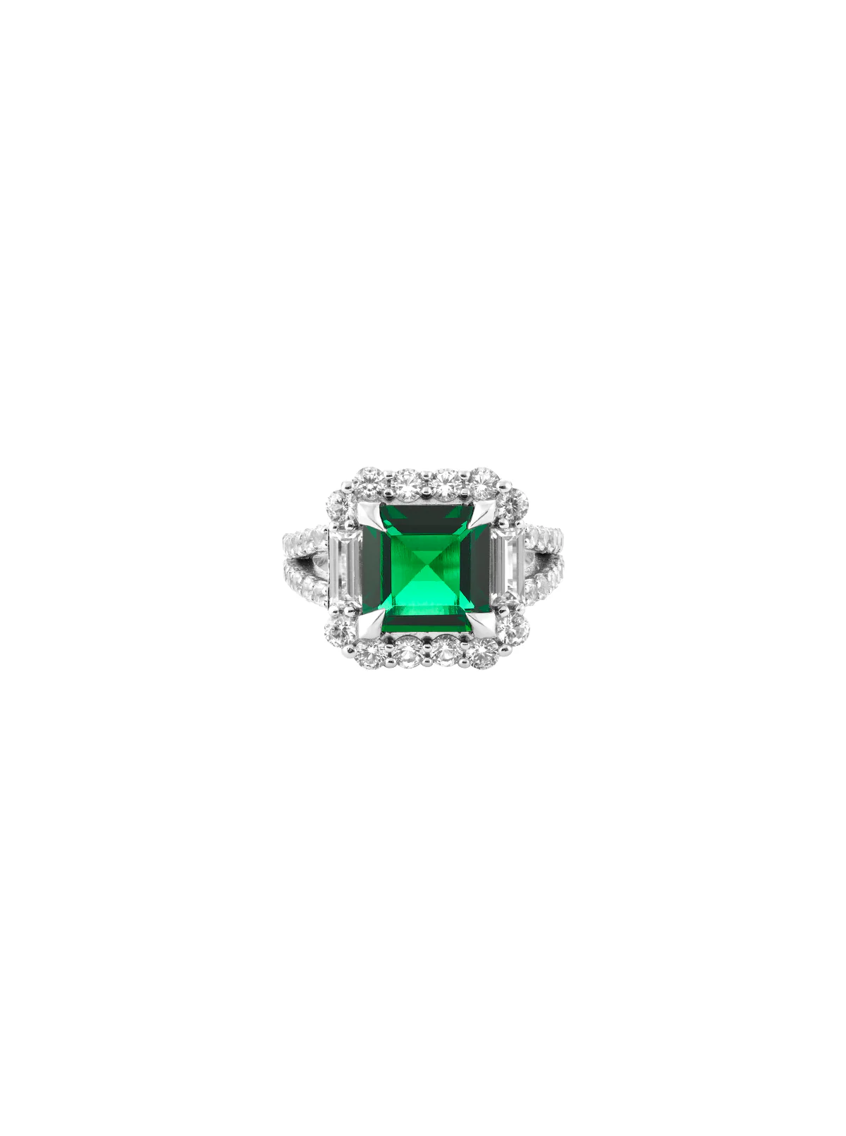 Dorsey - MERCER, LAB EMERALD RING, SILVER