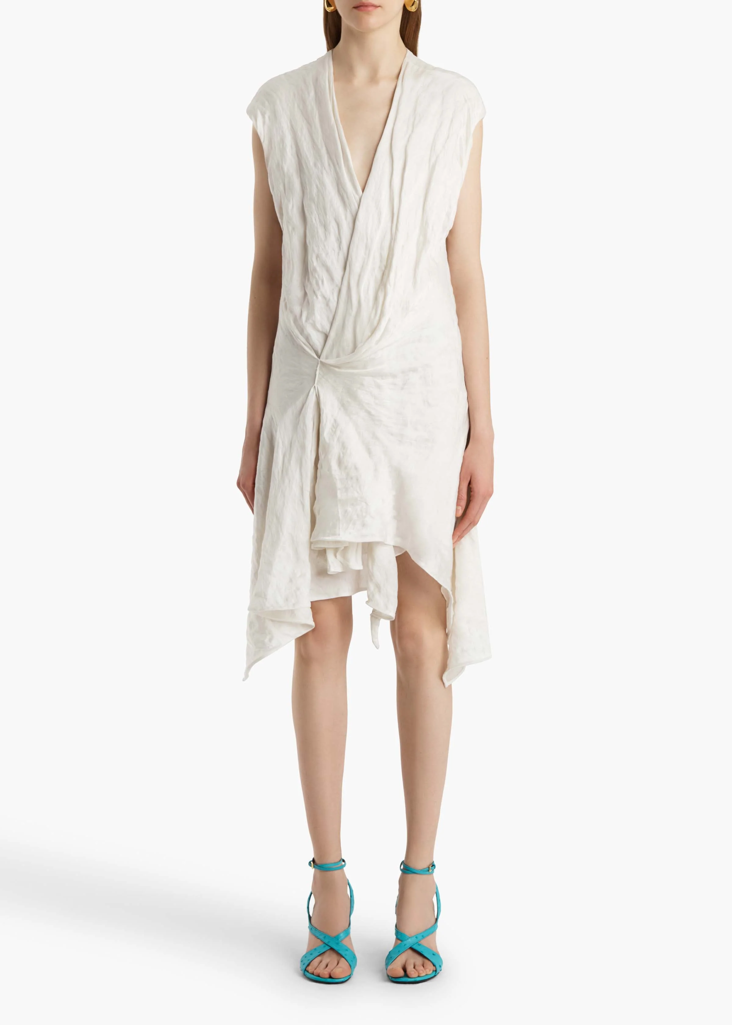 Khaite - Merith Dress in Chalk - Image 10