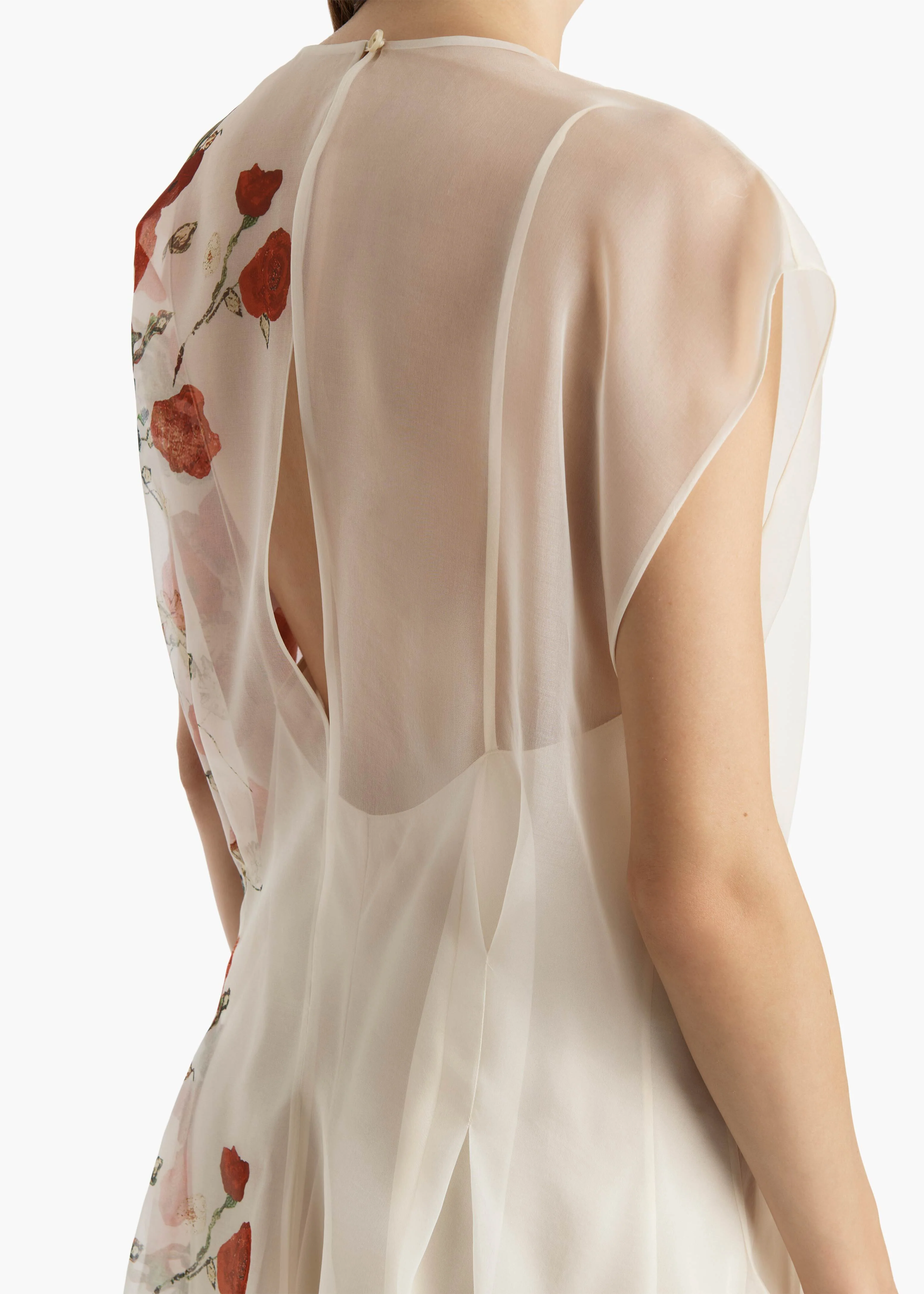 Khaite - Merith Dress in Cream and Red - Image 13