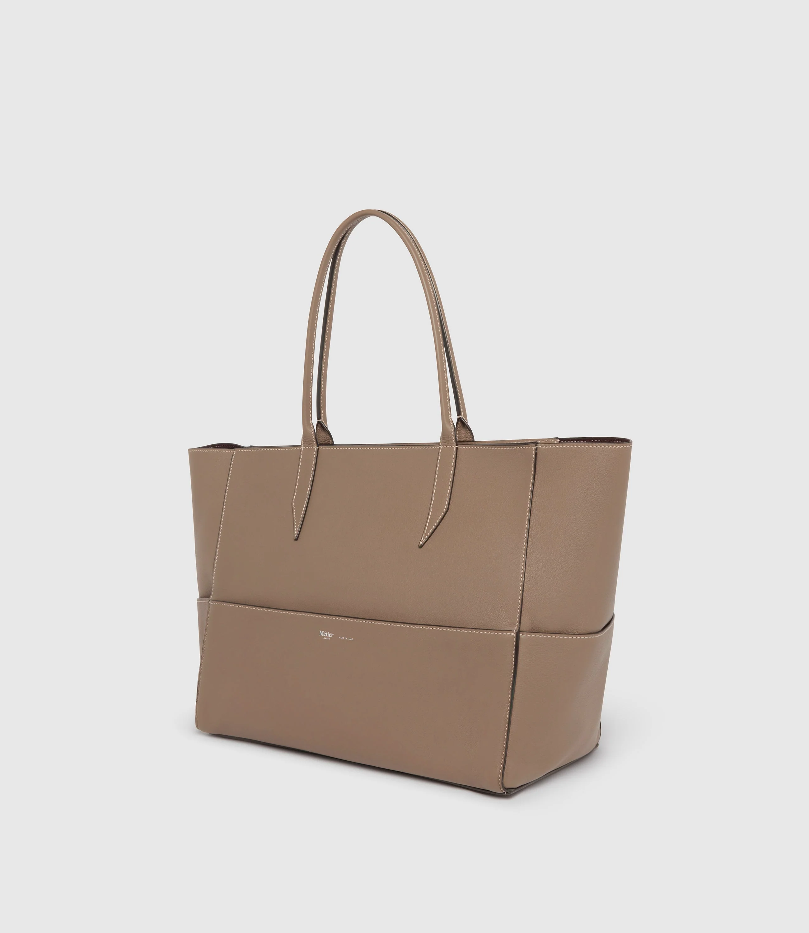 Metier - Incognito 36 Cabas Bag Smooth Calfskin Taupe - Image 2