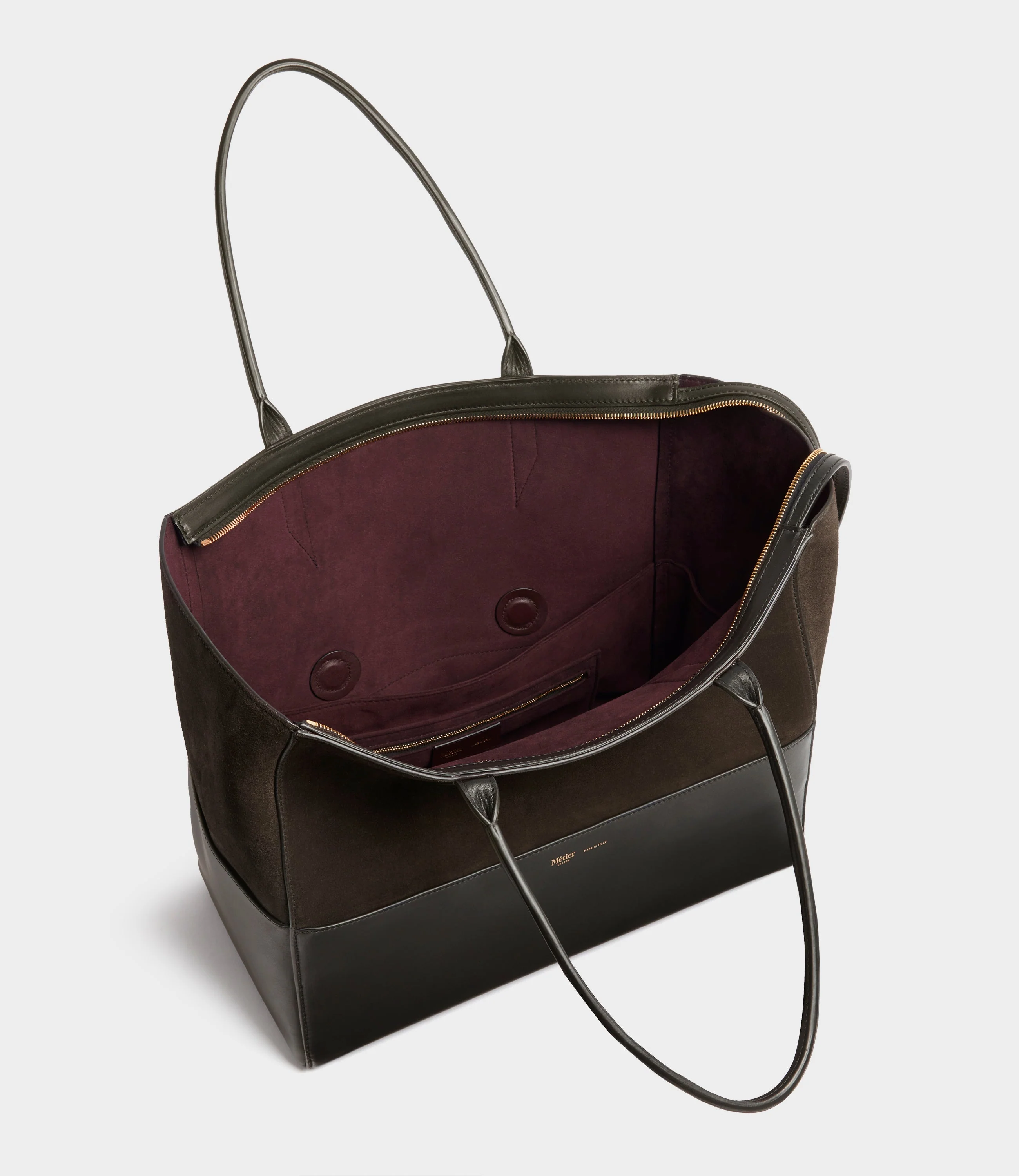 Metier - Incognito 42 Suede Chocolate and Smooth Calfskin Black - Image 3