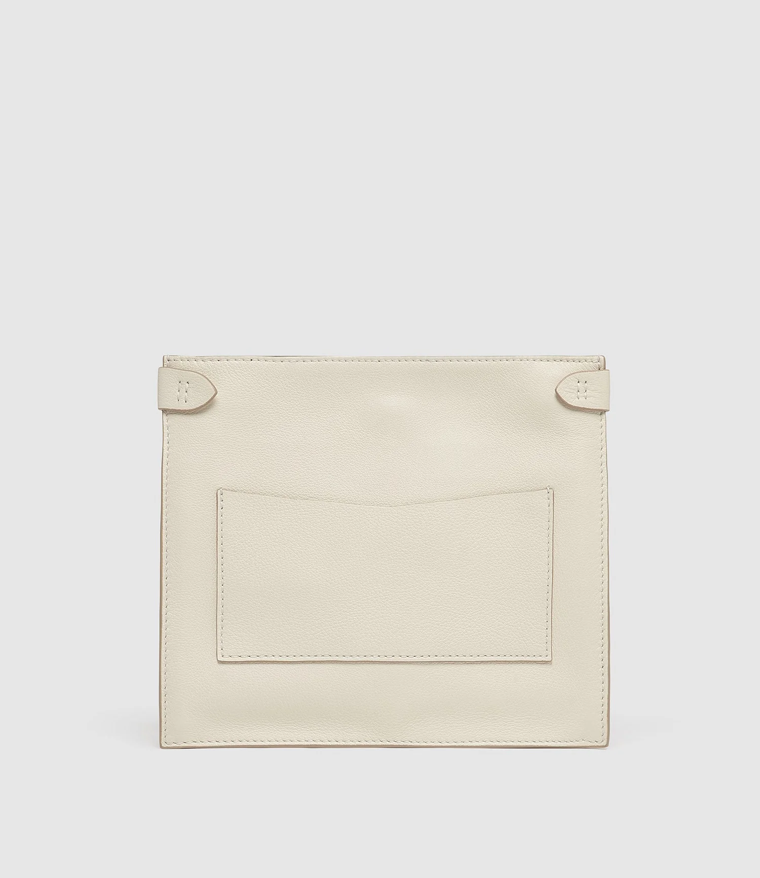 Metier - Stowaway Crossbody Smooth Calfskin White Sand with Silver Hardware - Image 5