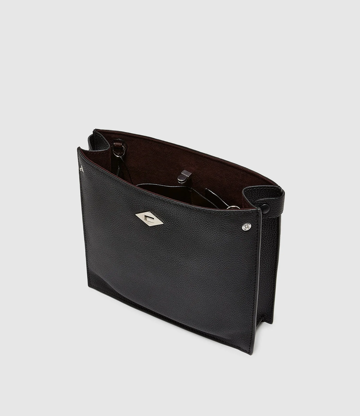 Metier - Stowaway Crossbody Soft Grain Leather Black - Image 3