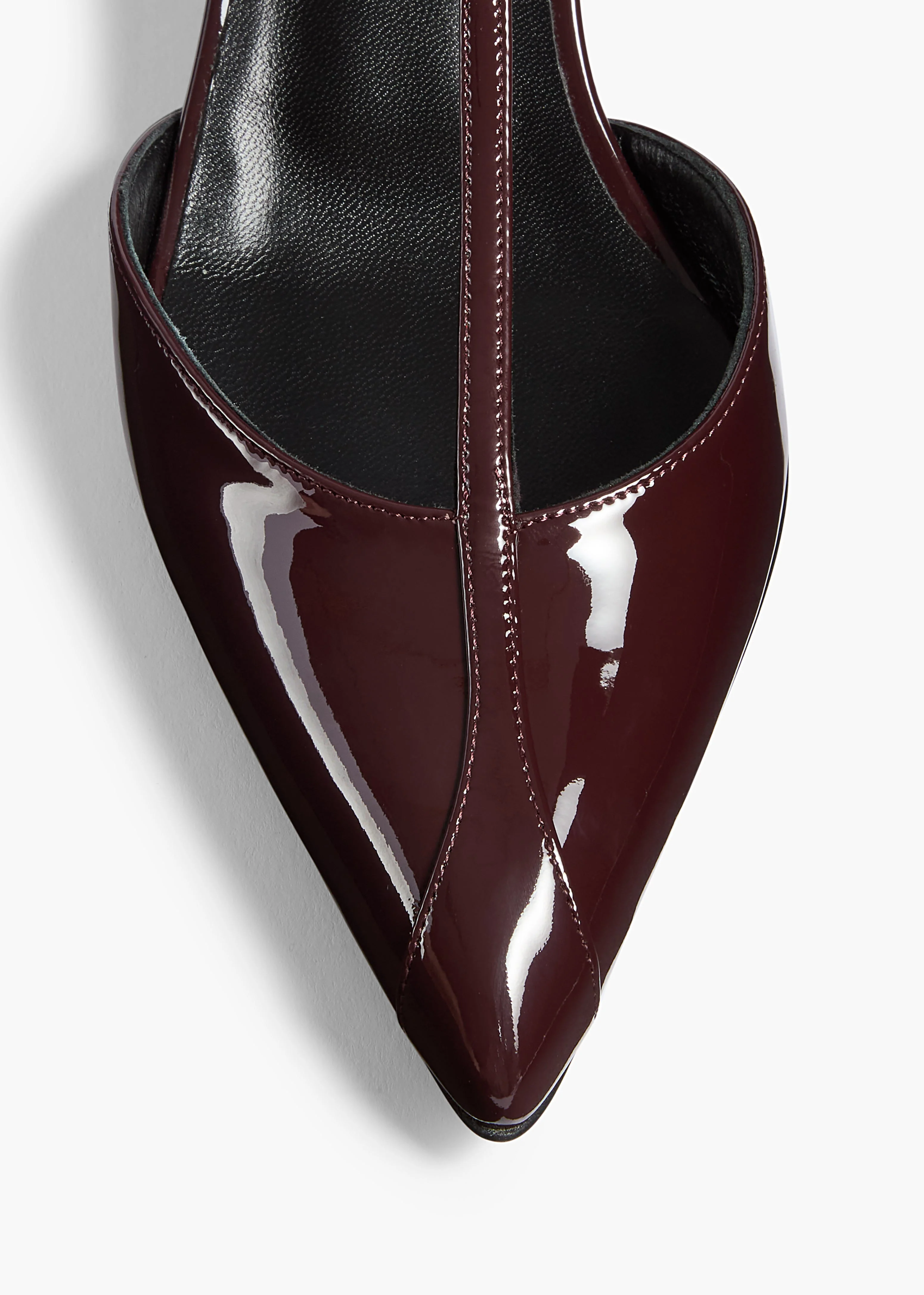 Khaite - Mia Pump in Bordeaux Patent Leather - Image 4