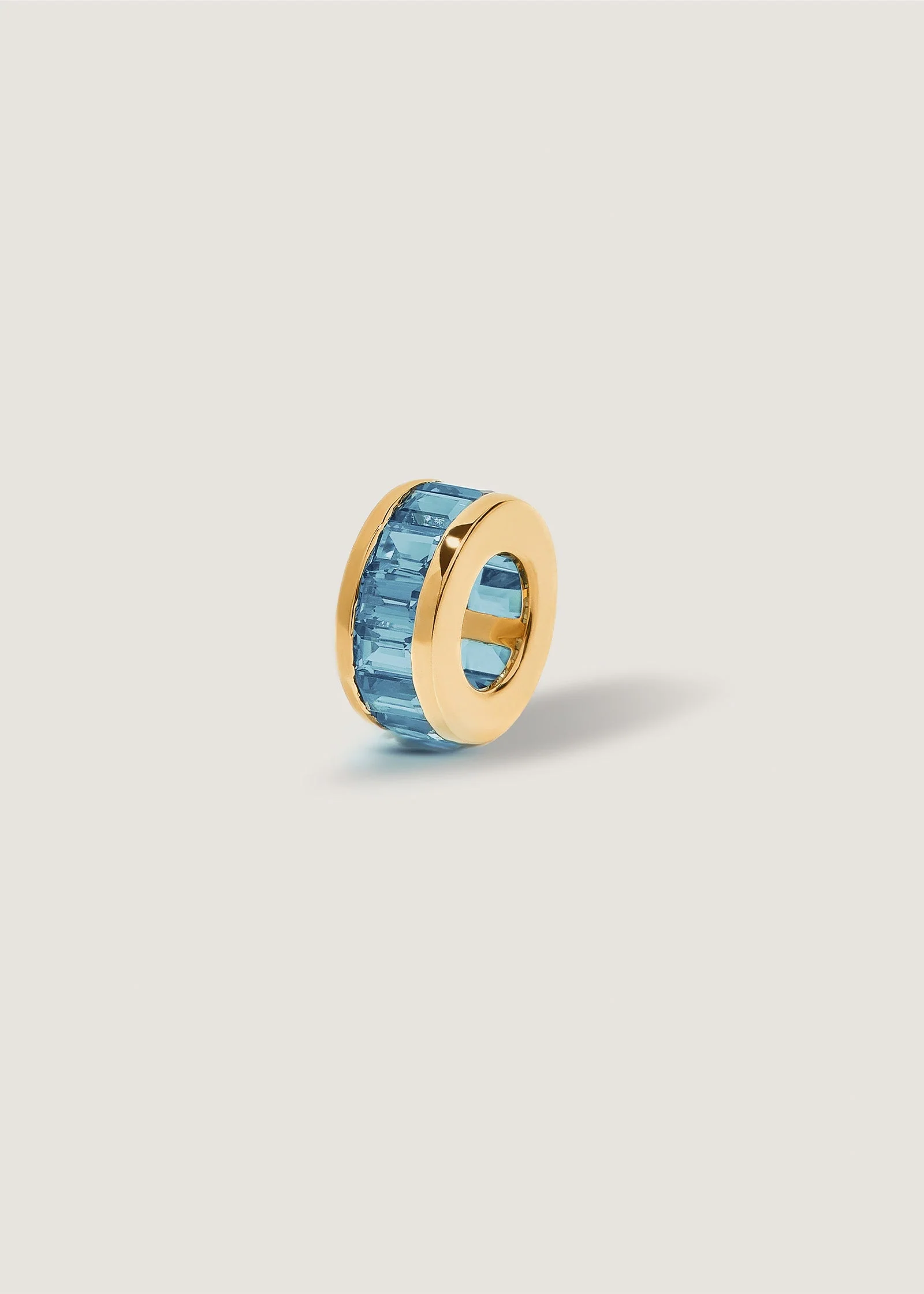 Kinn - Milestone Baguette Birthstone Charm Blue Topaz