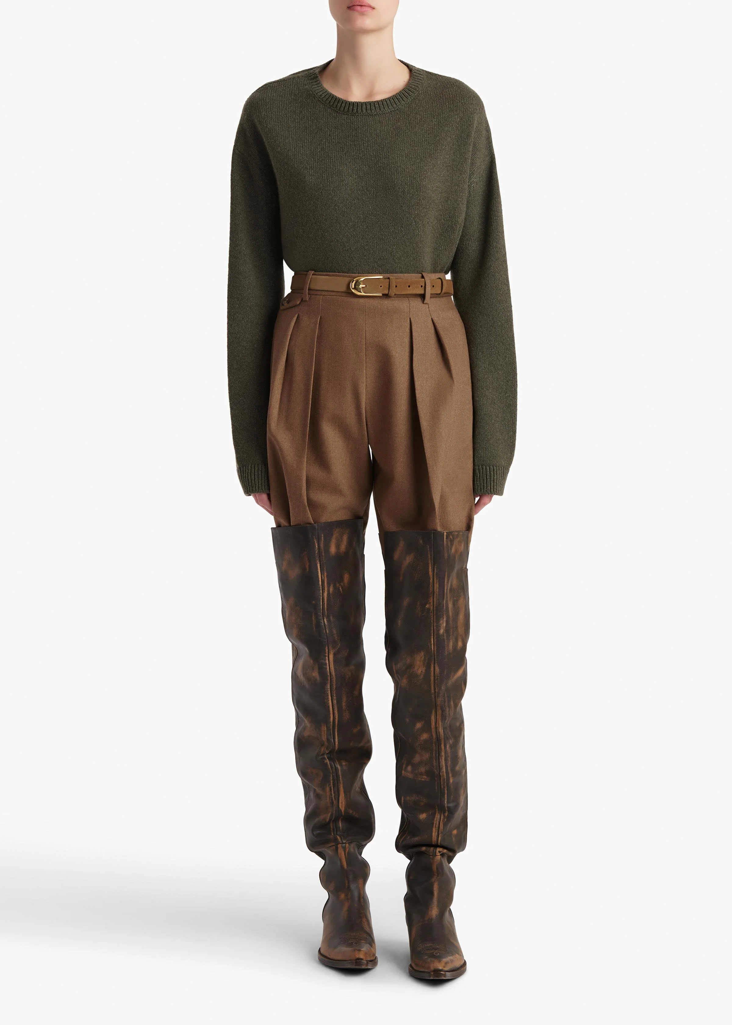 Khaite - Milo Sweater in Pine - Image 2