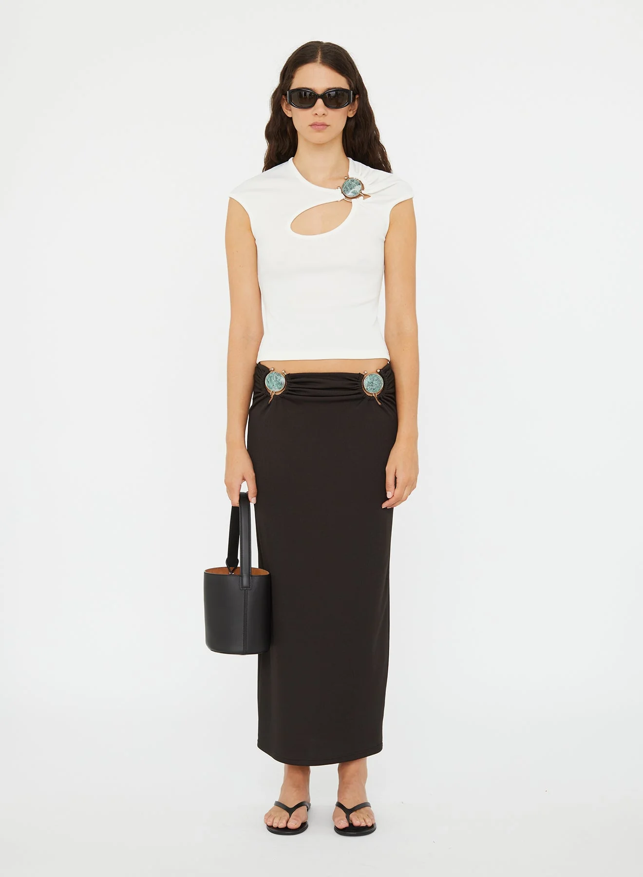 Christopher Esber - Mineral Stone Ruched Skirt